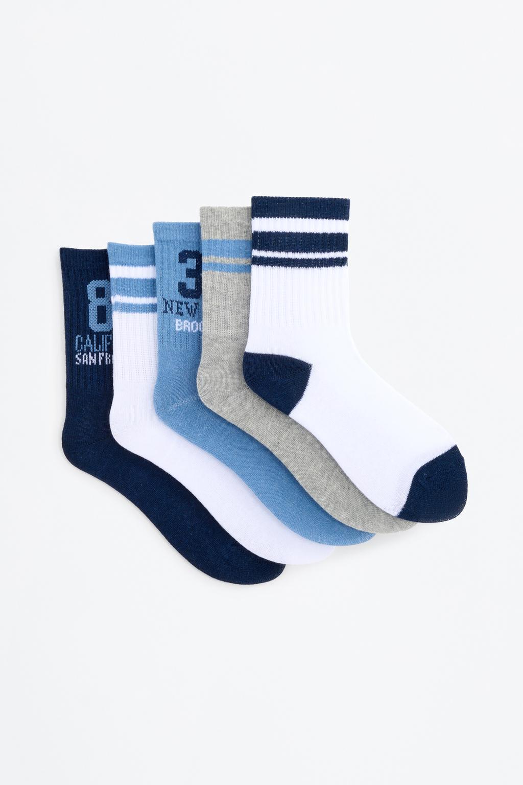 Pack 5 celcetines largos deportivos