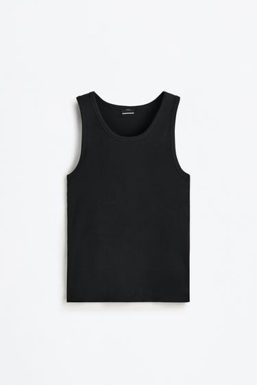 Ribbed vest top — BLACK 6