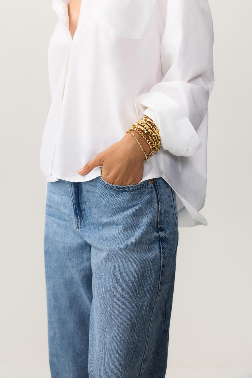 Conjunto de 9 pulseiras metálicas