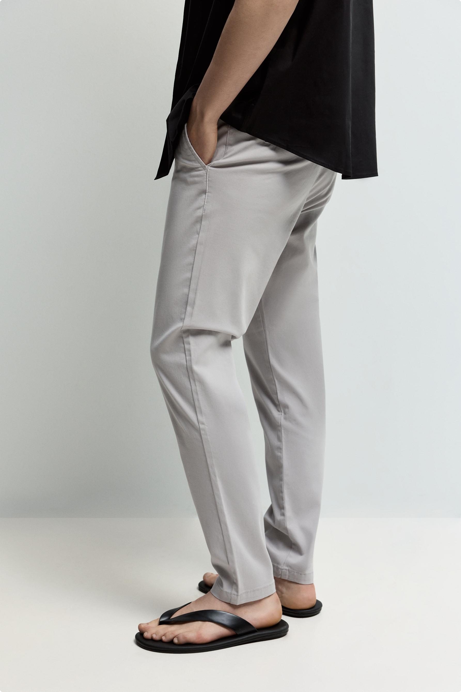 Skinny chino trousers — GREY