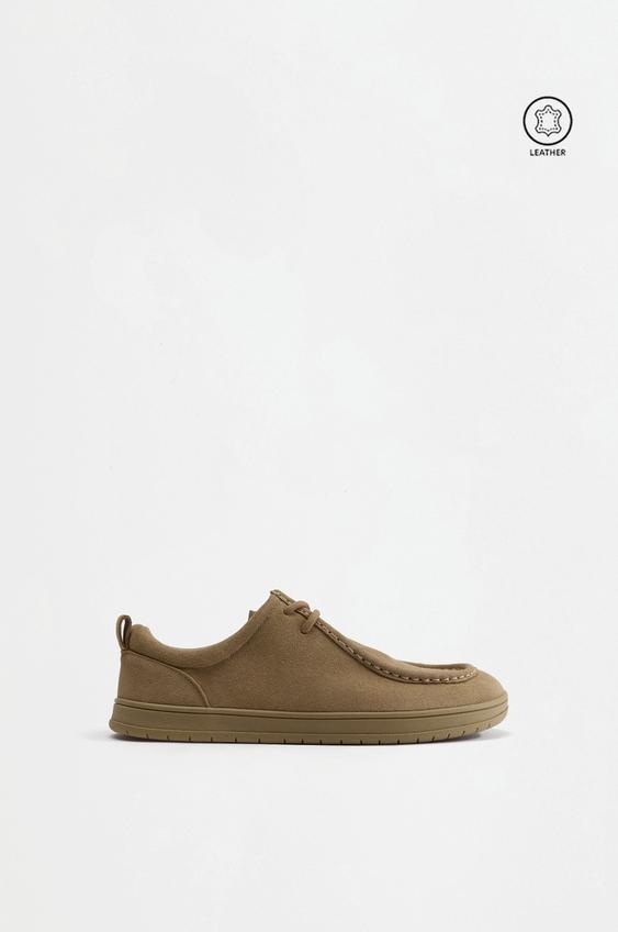 Comfort leather shoe — BEIGE