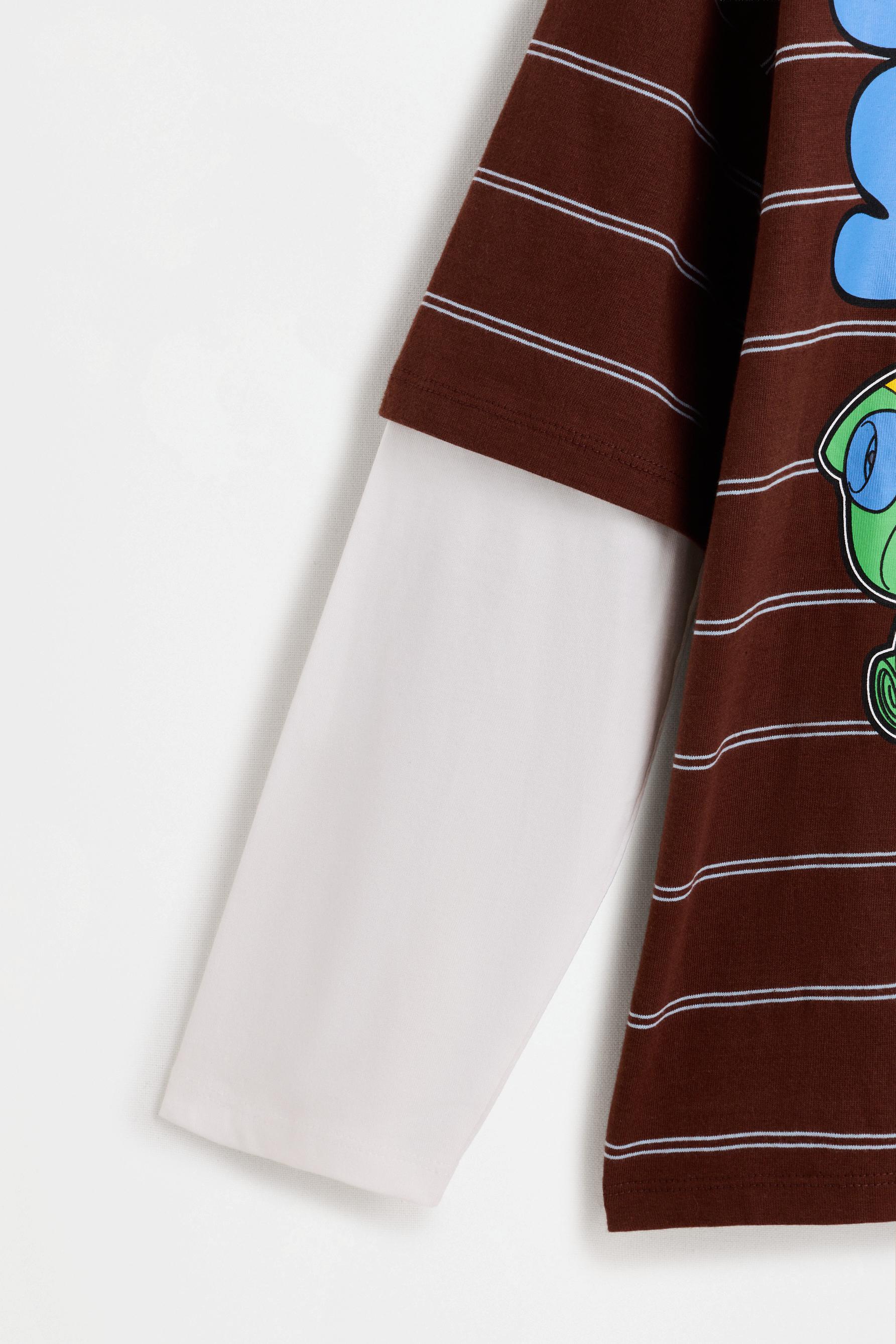 Brawl Stars ©Supercell Oy double sleeve T-shirt — BROWN