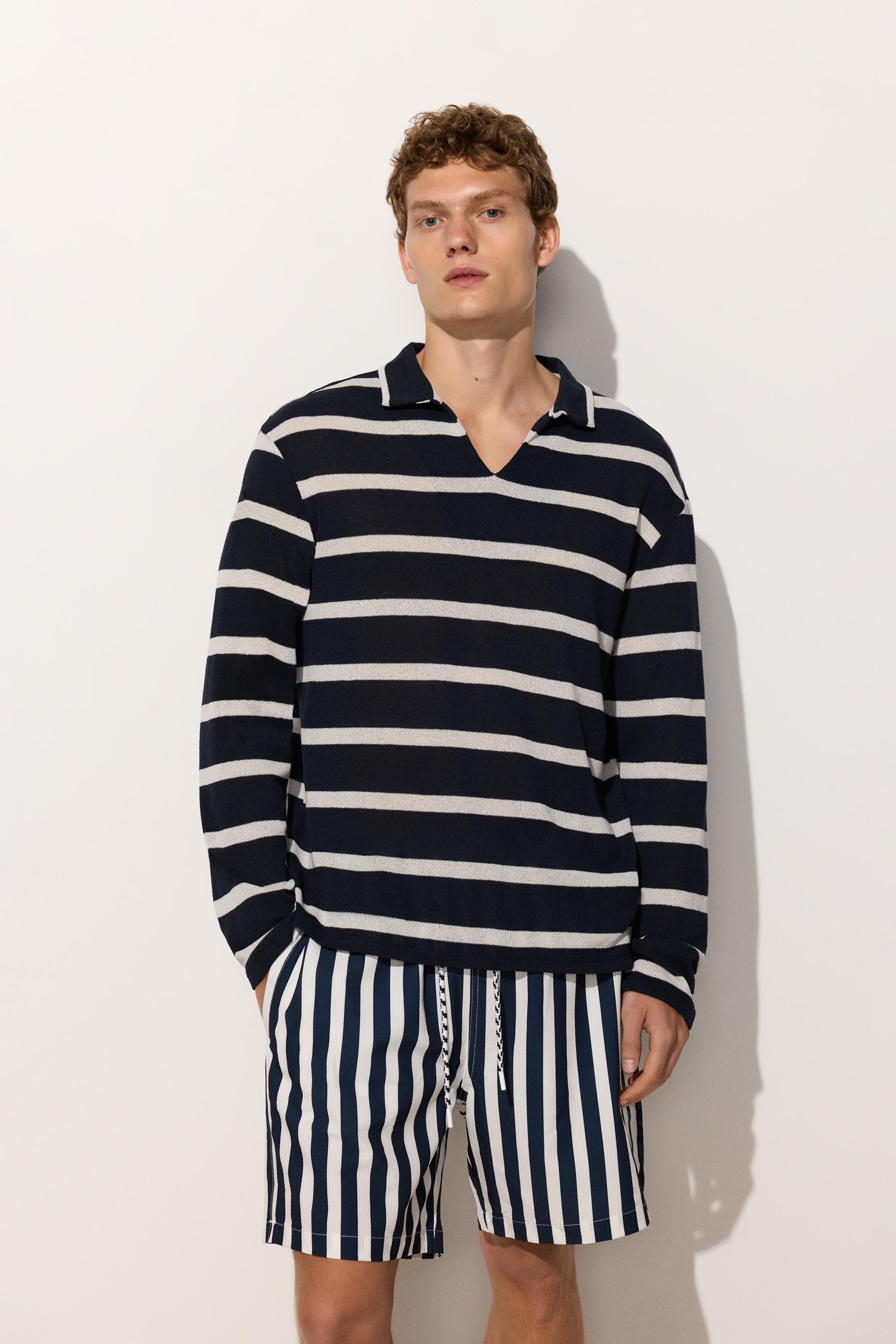 Striped polo shirt — OFF WHITE