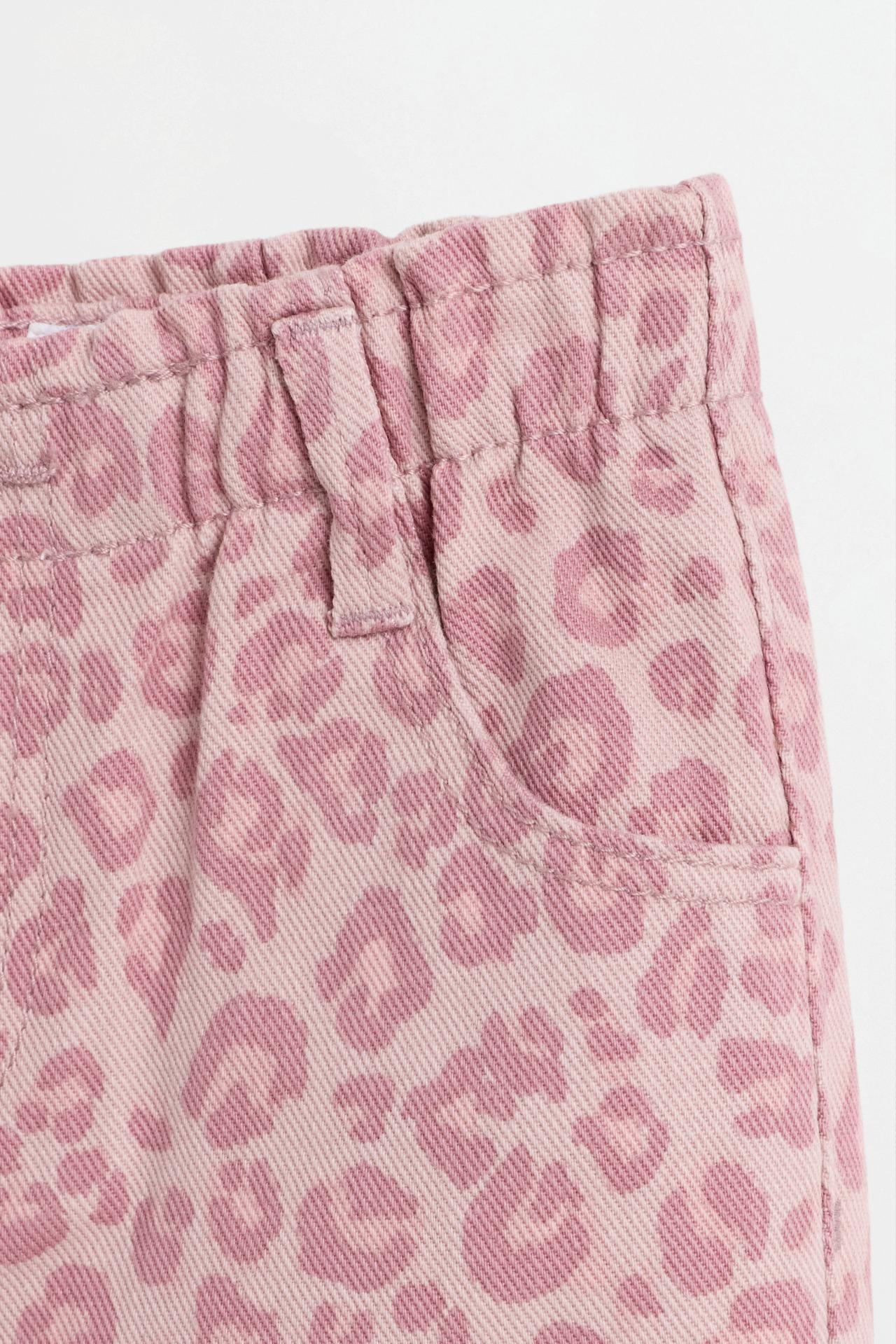 Animal print wide-leg trousers — MEDIUM PINK