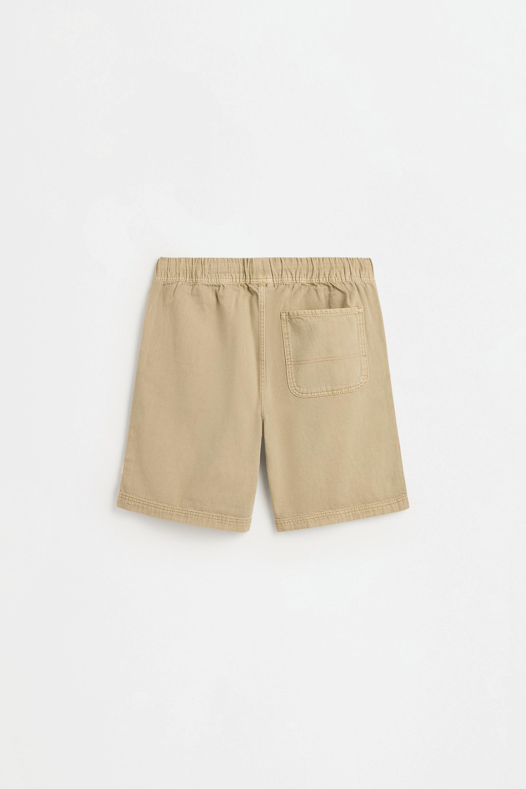 Denim Bermuda joggers — PALE OCHRE
