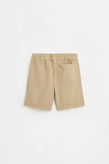 Denim Bermuda joggers — PALE OCHRE 2