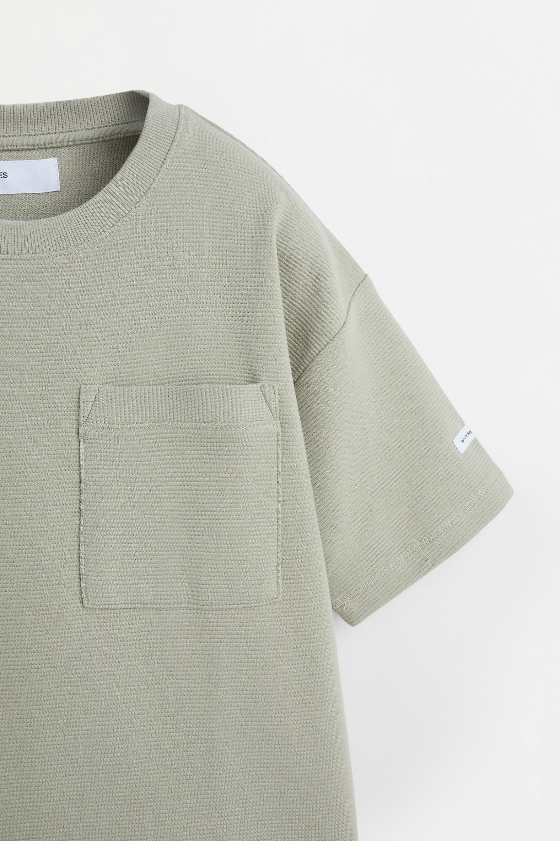 Ottoman T-shirt with pocket — PALE KHAKI