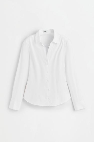 Fitted poplin shirt — WHITE 5