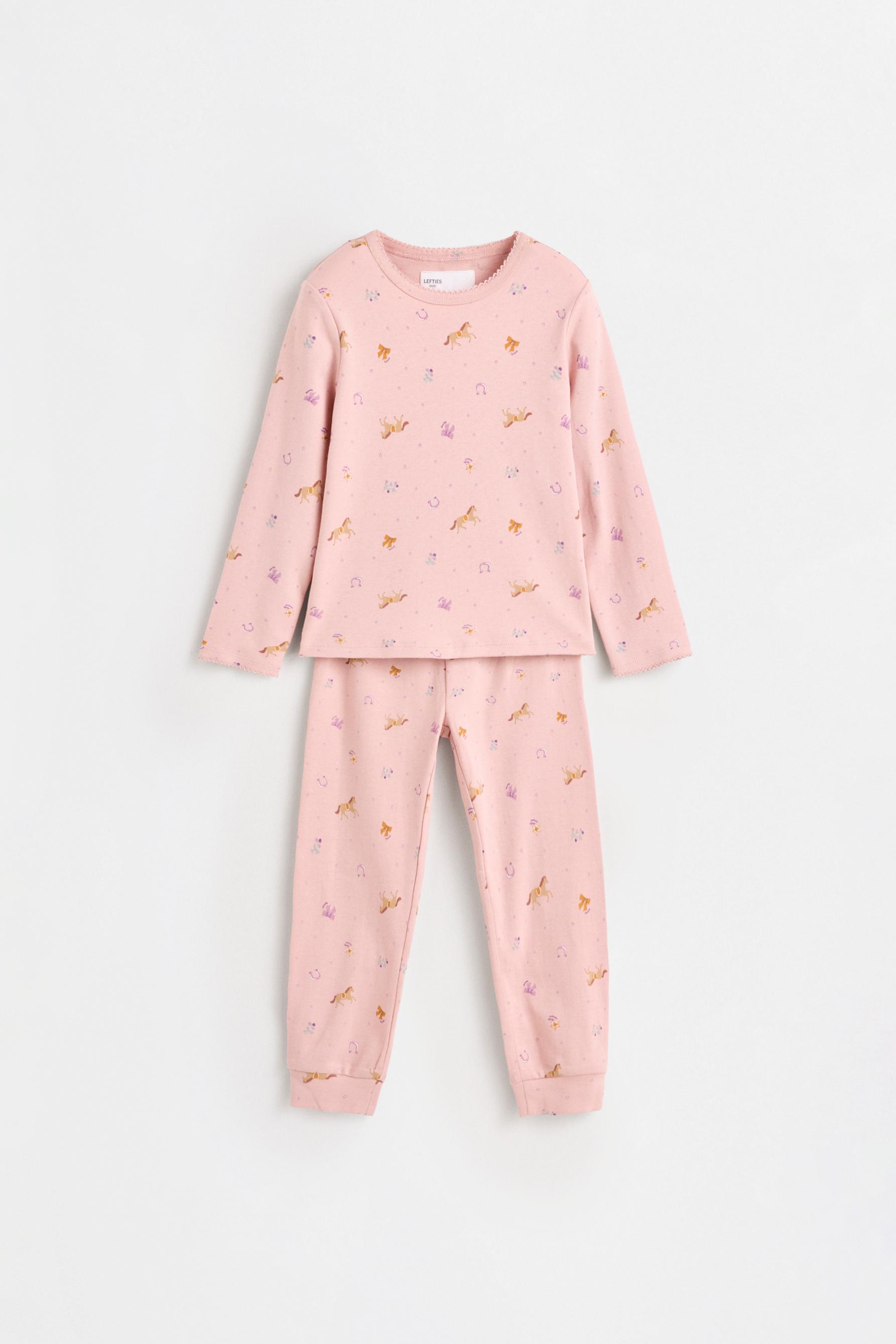 Printed interlock pyjamas — NEON PINK