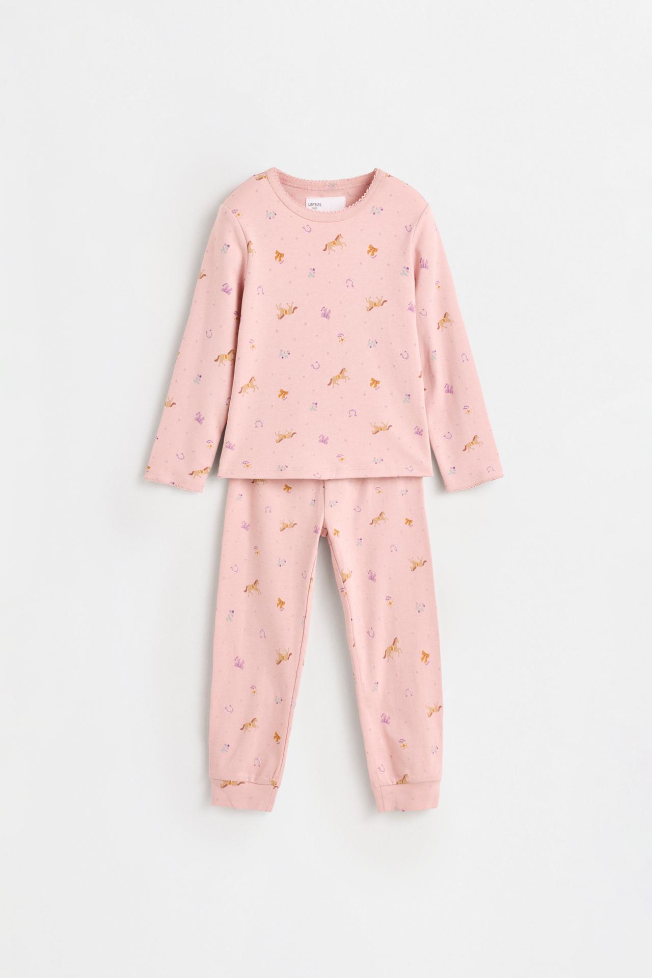 Printed interlock pyjamas — NEON PINK