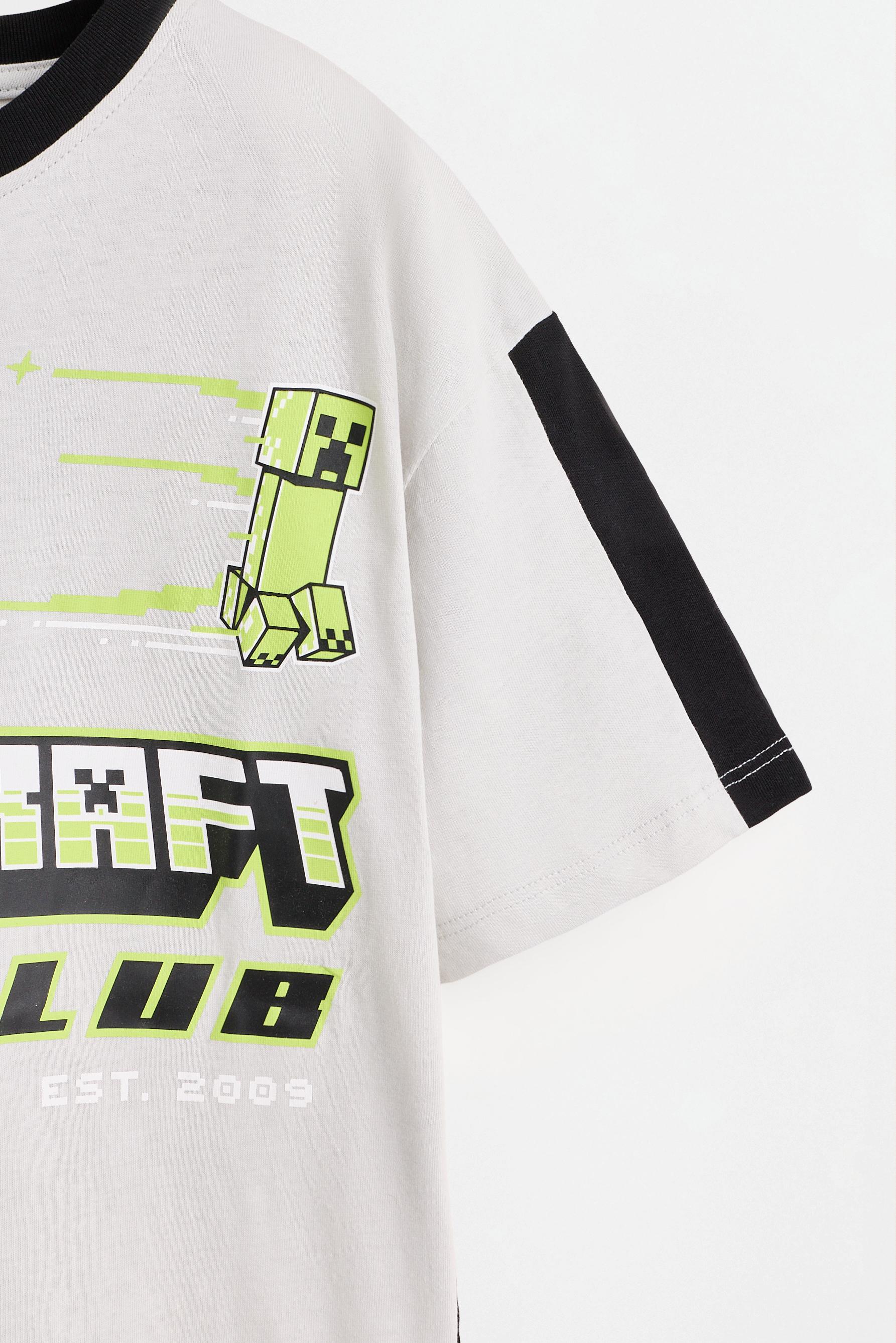 Minecraft Game On T-shirt — PALE BLUE