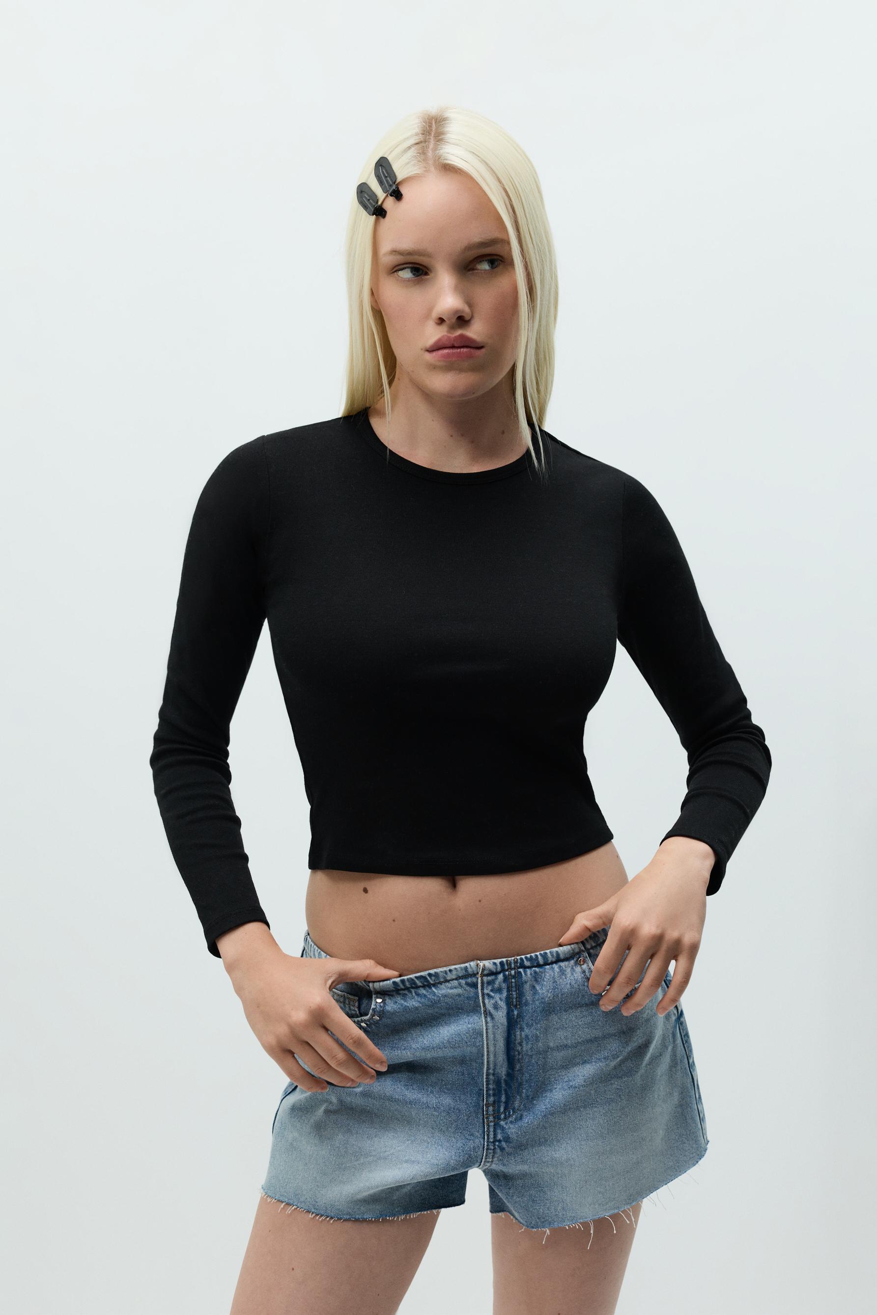 Long sleeve T-shirt — BLACK