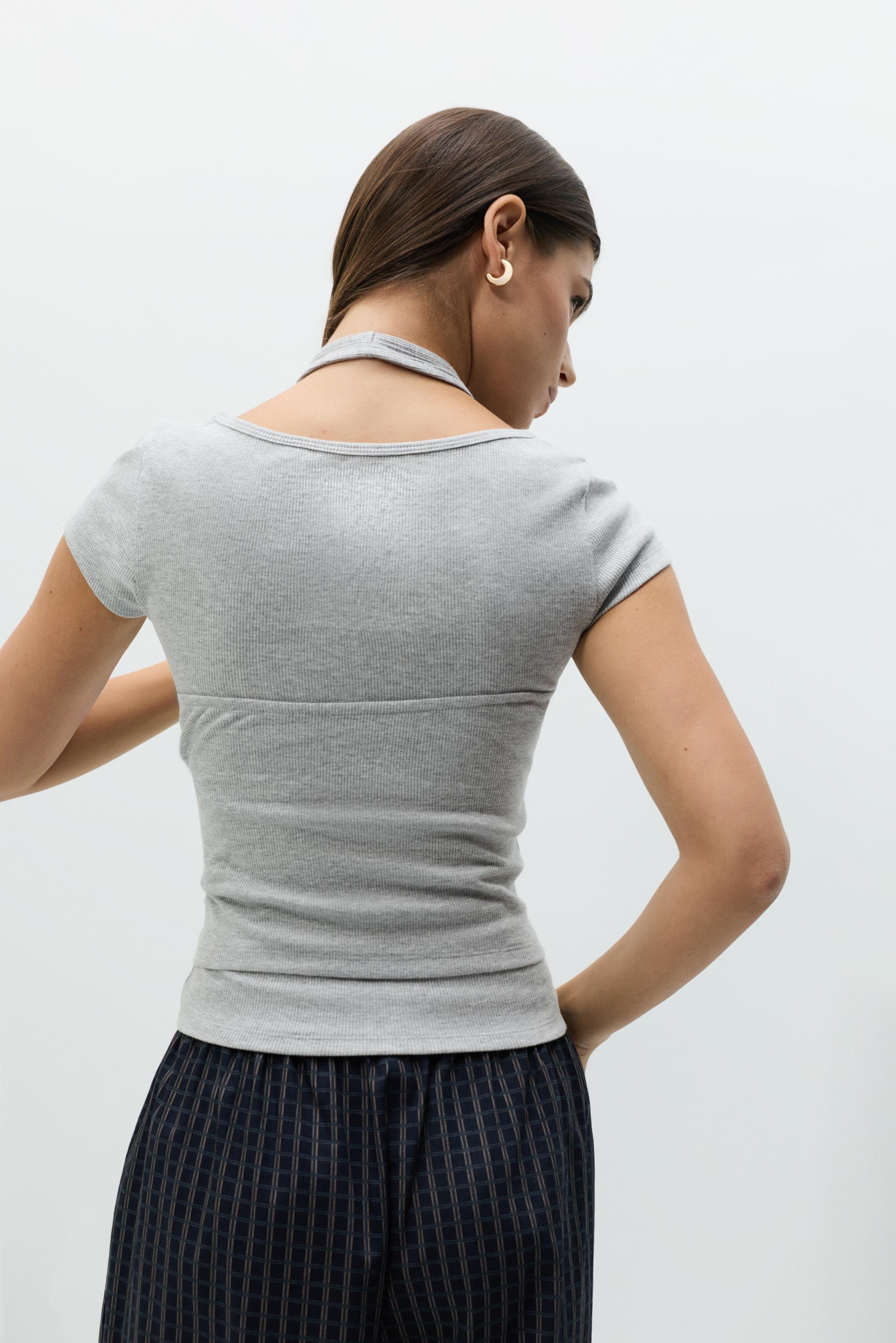 Double-layer top — GREY MARL