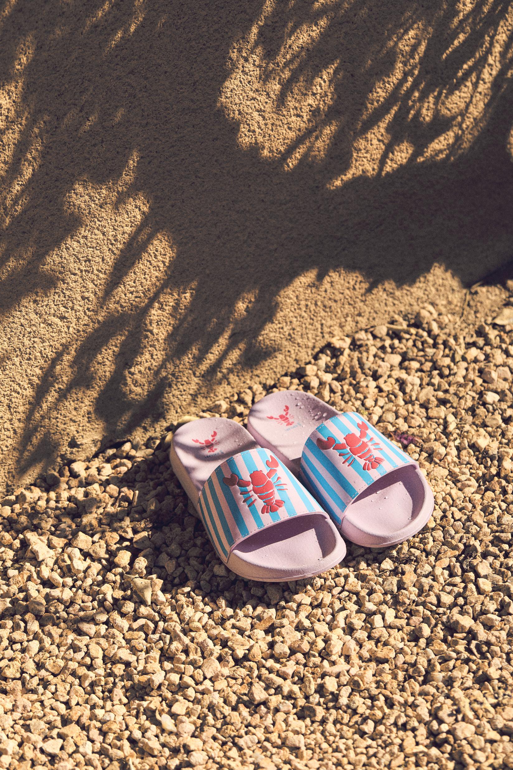LOBSTER SLIDE SANDAL — Blue