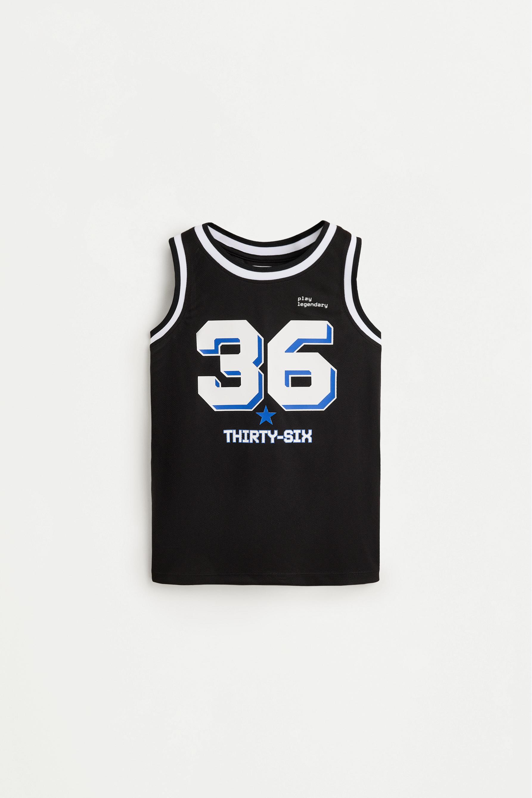 Basketball tank top and shorts set — BLACK