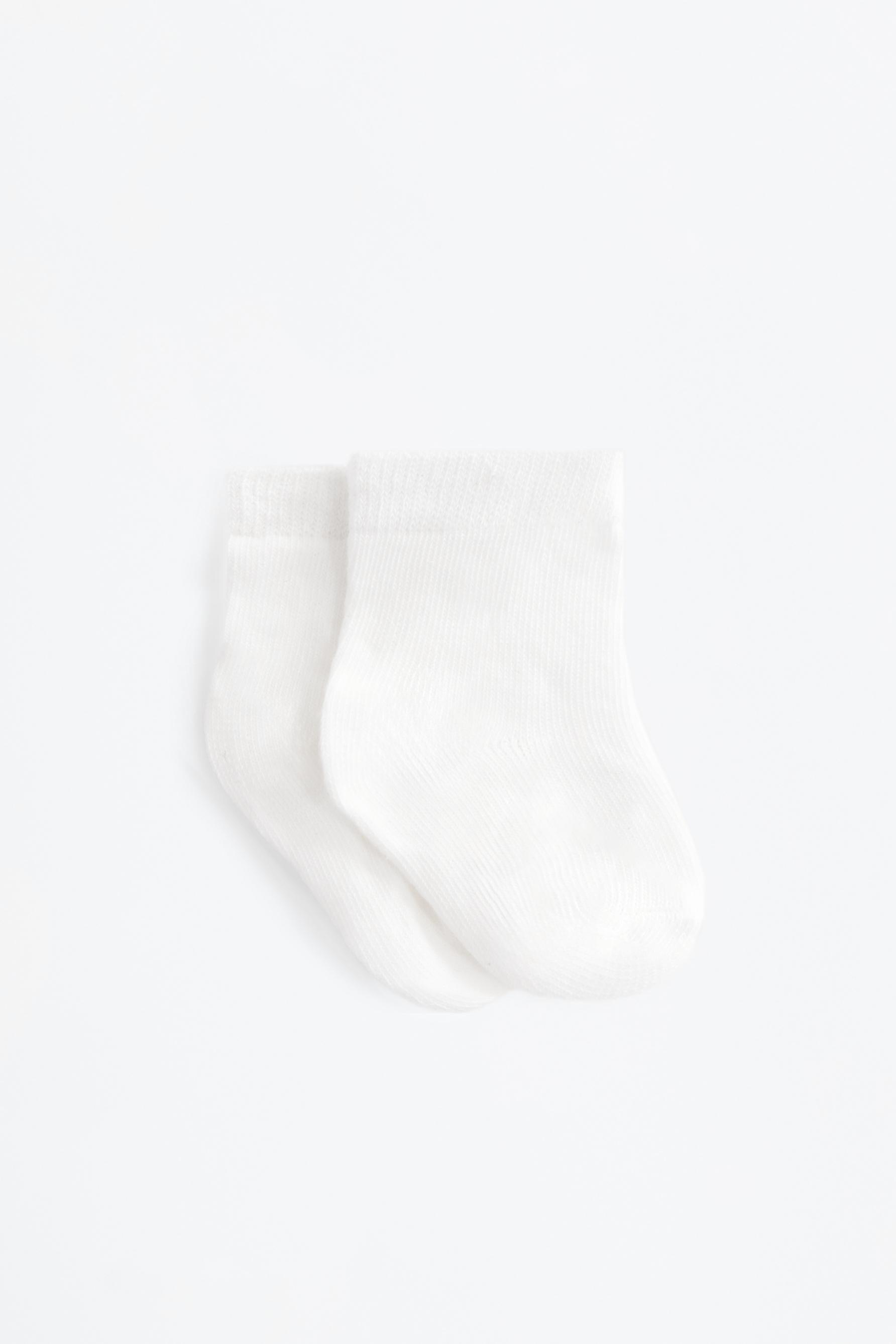 Color block long socks (Pack 7) — WHITE
