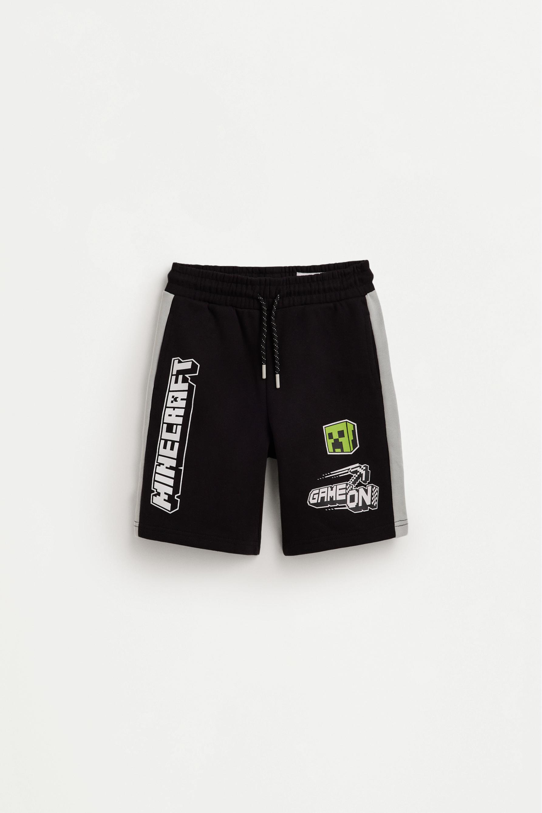 Minecraft jogger Bermuda shorts — BLACK
