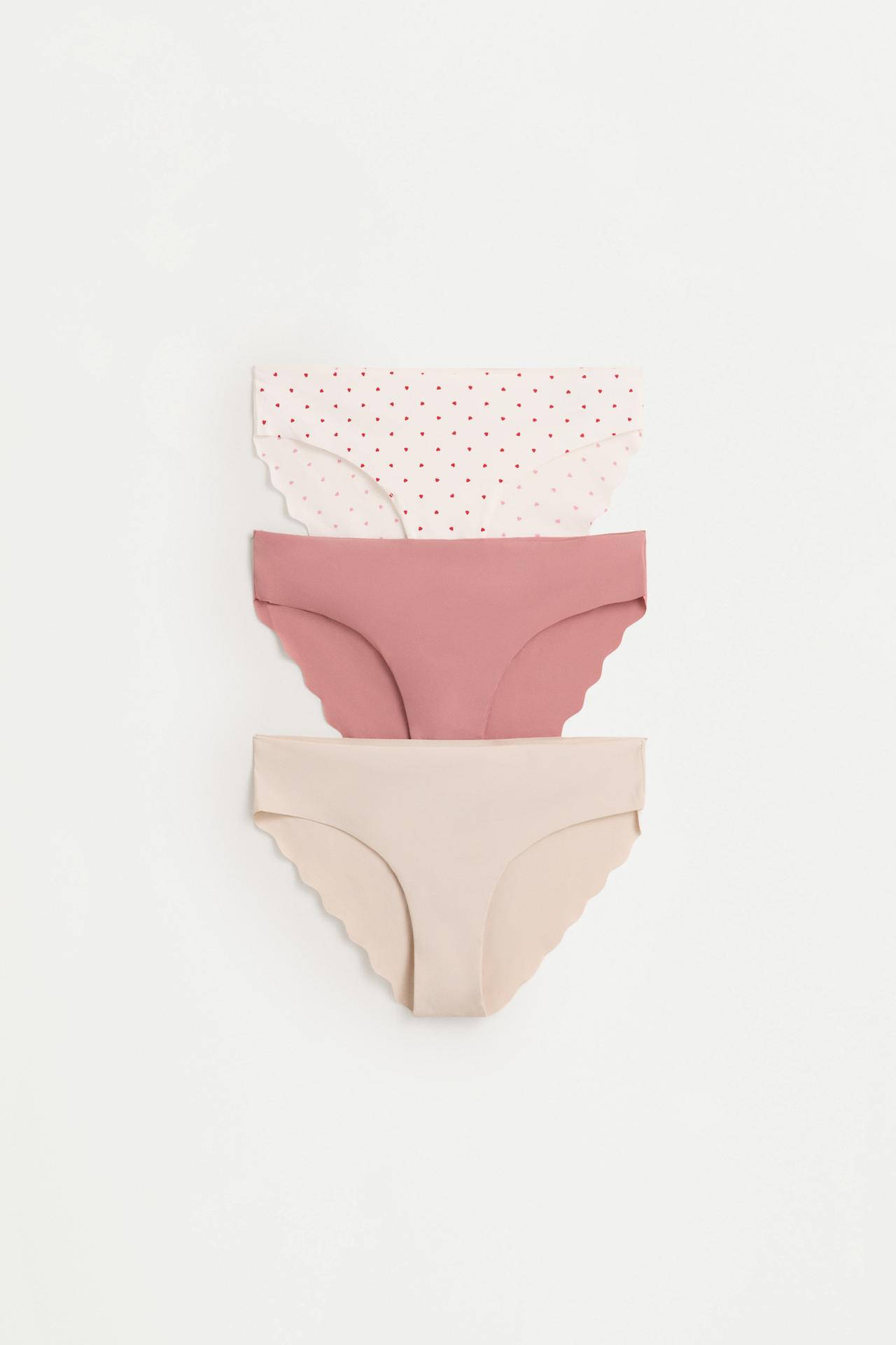 Pack of 3 classic microfibre briefs — WHITE/RED