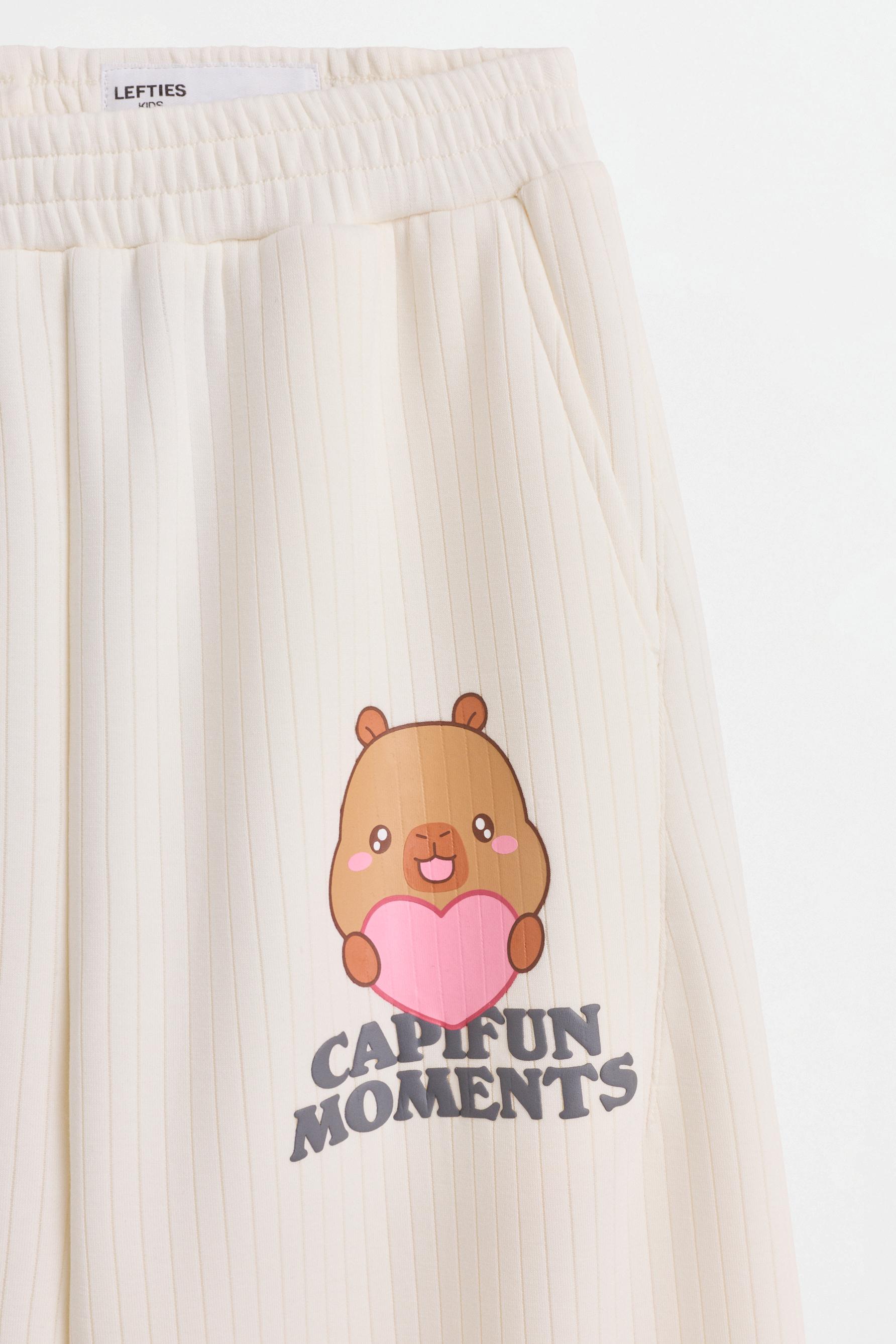 Capybara CAPYFUN© modal wide-leg trousers — OFF WHITE