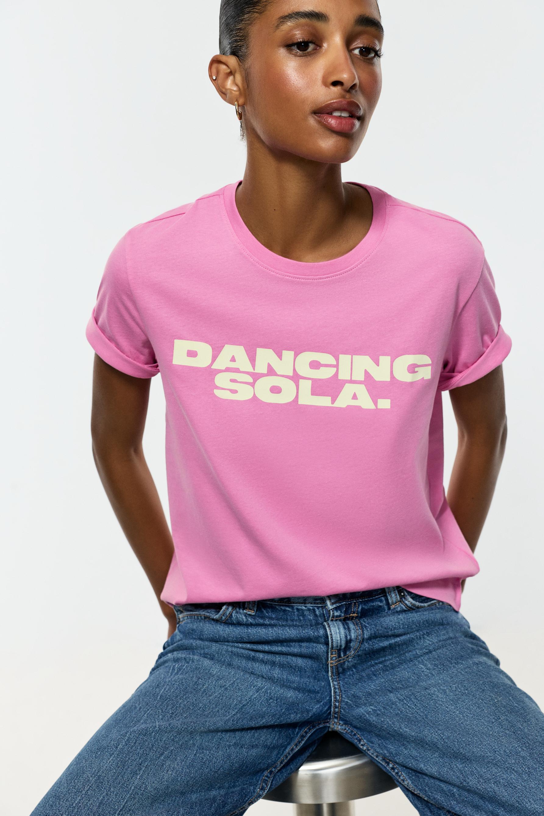 Printed T-shirt — FUCHSIA
