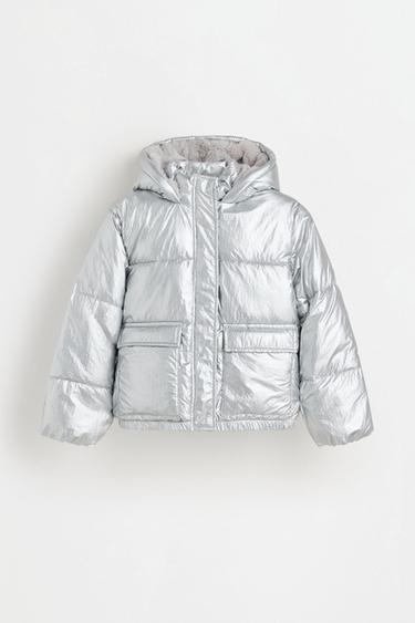 Metallic quilted jacket — SILVER 1