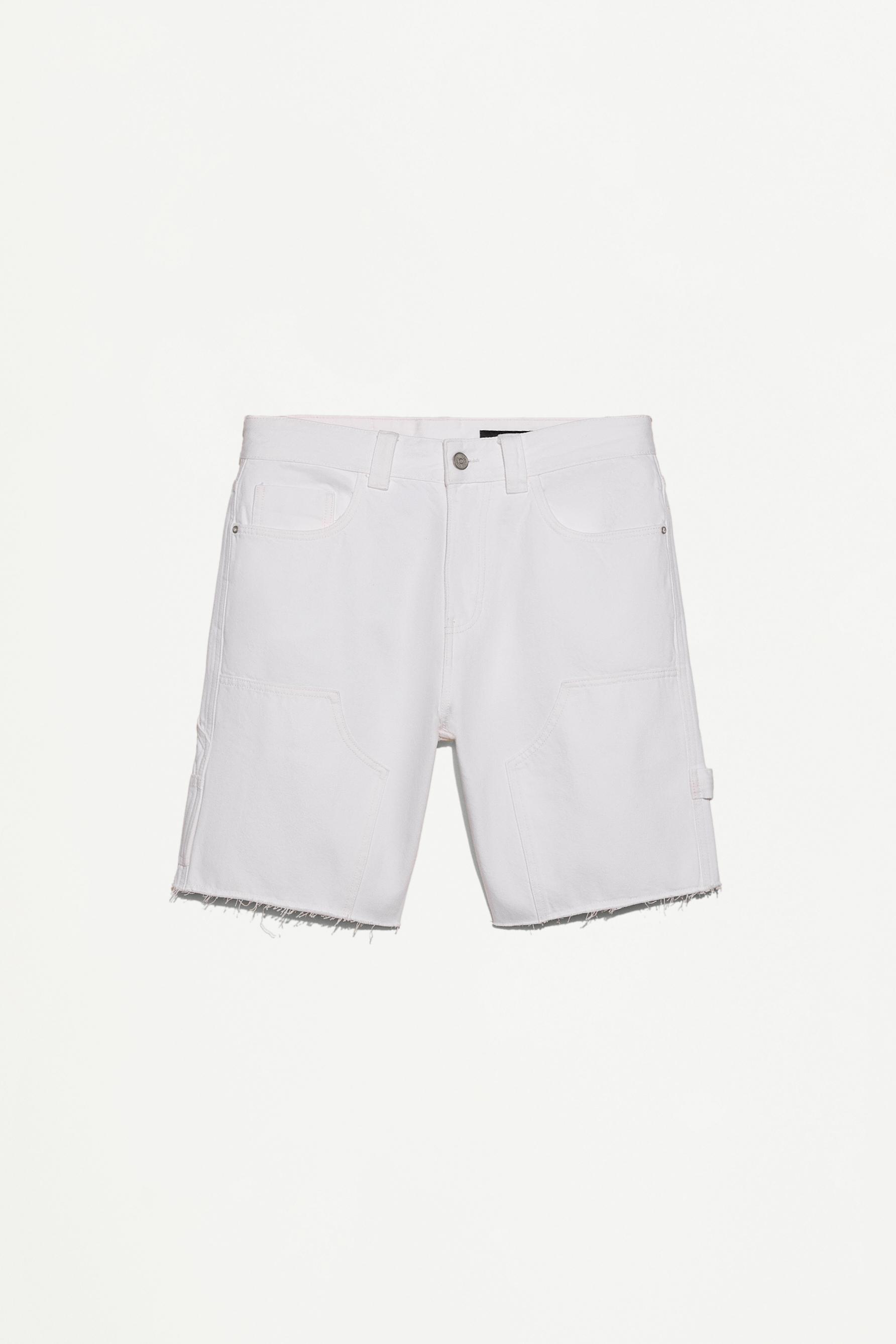 Carpenter denim Bermuda shorts — OFF WHITE