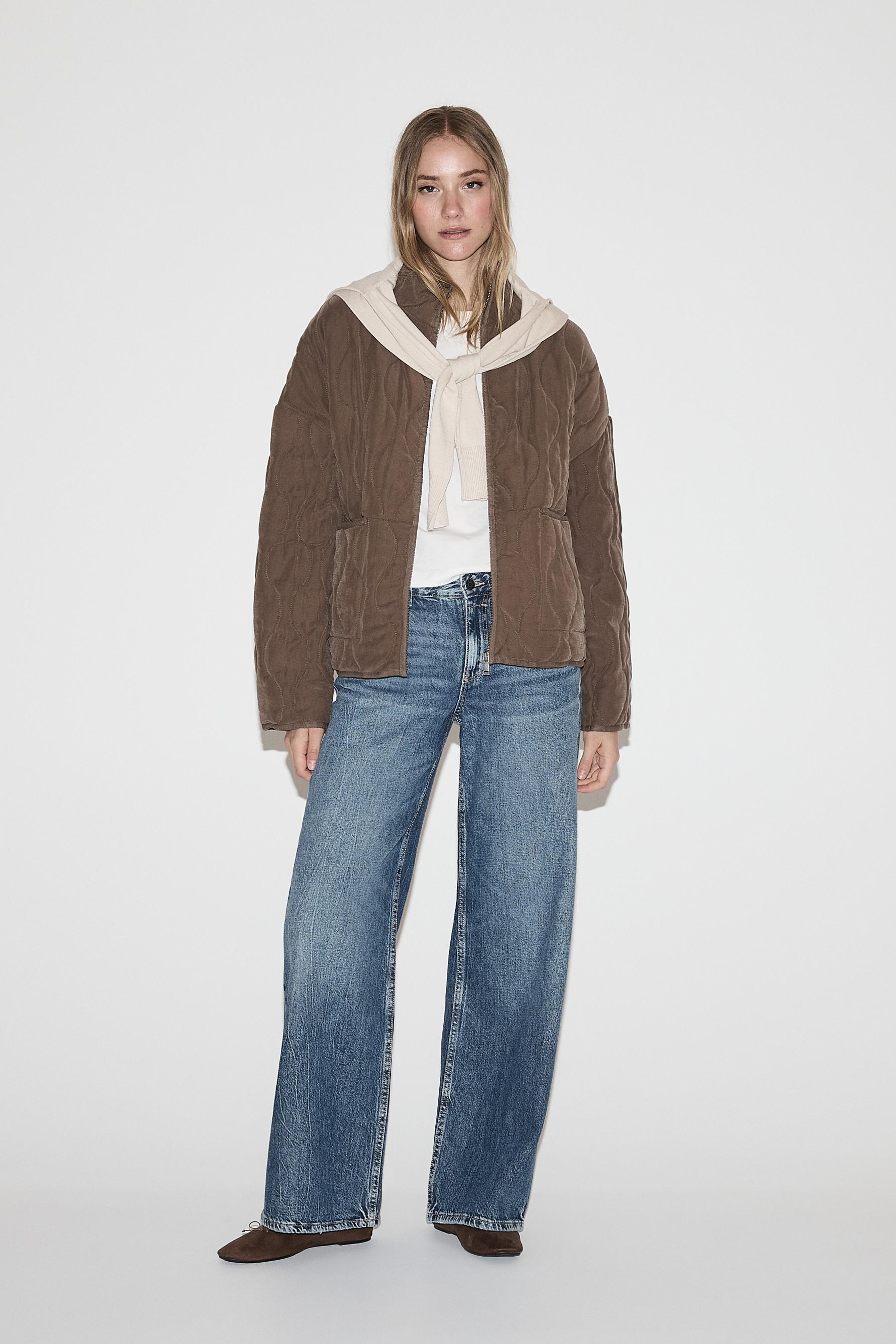 Quilted jacket — PALE BROWN