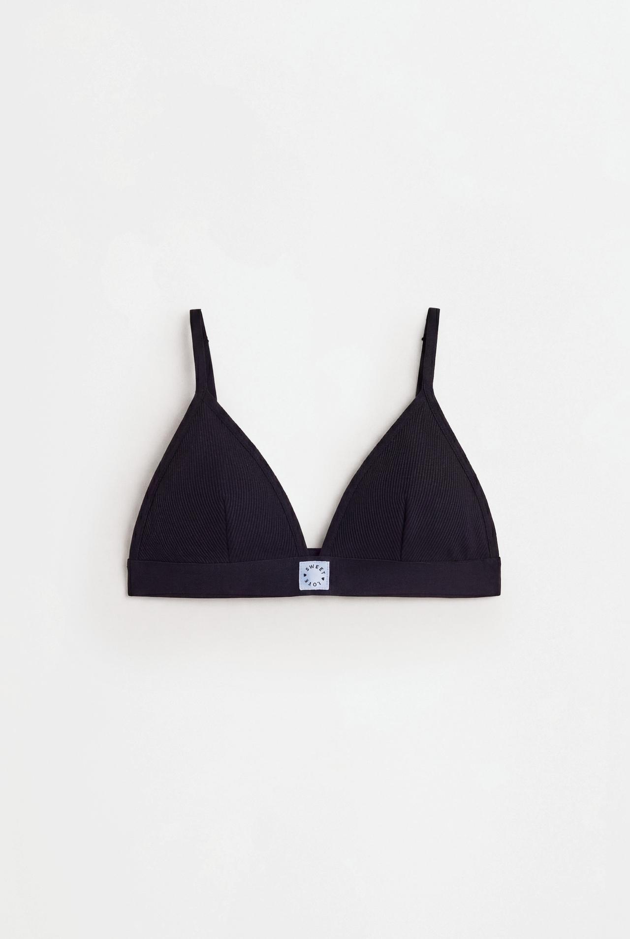 Seamless triangle top — BLACK