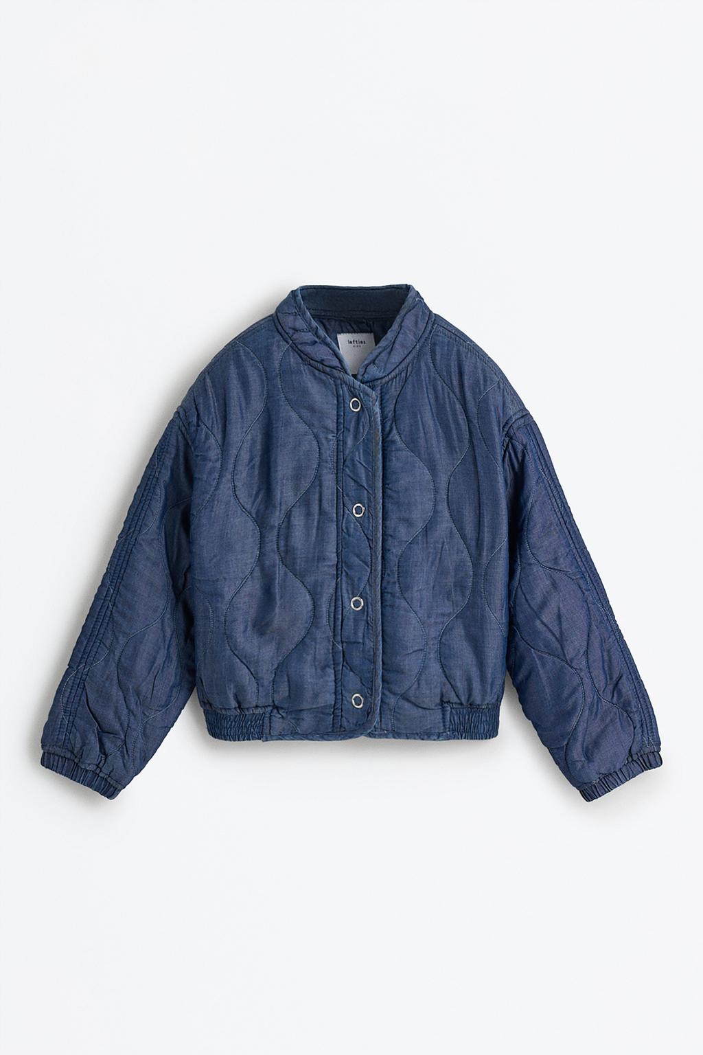 Denim padded bomber