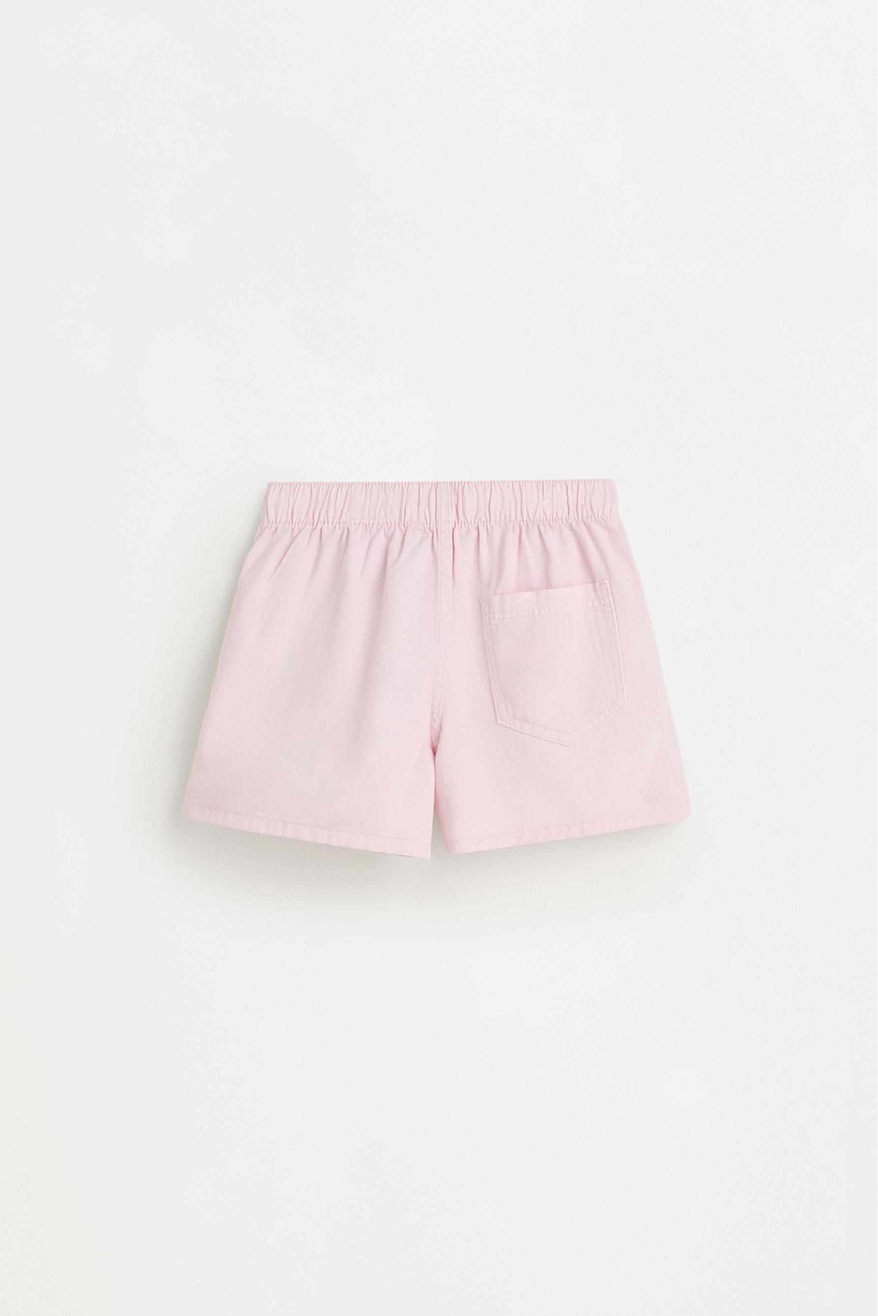Twill shorts with darts — LILAC PINK
