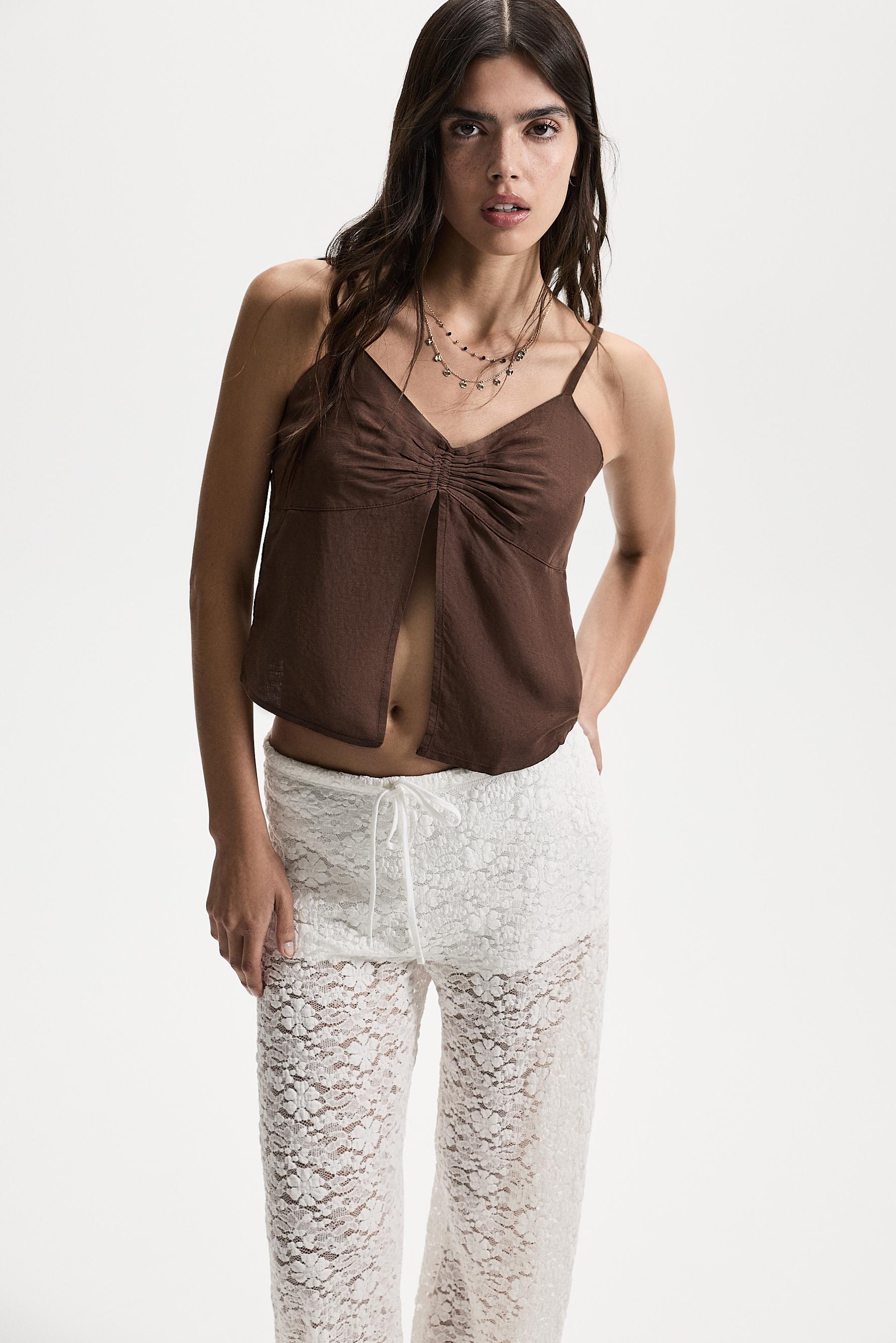 Rustic top — DARK BROWN