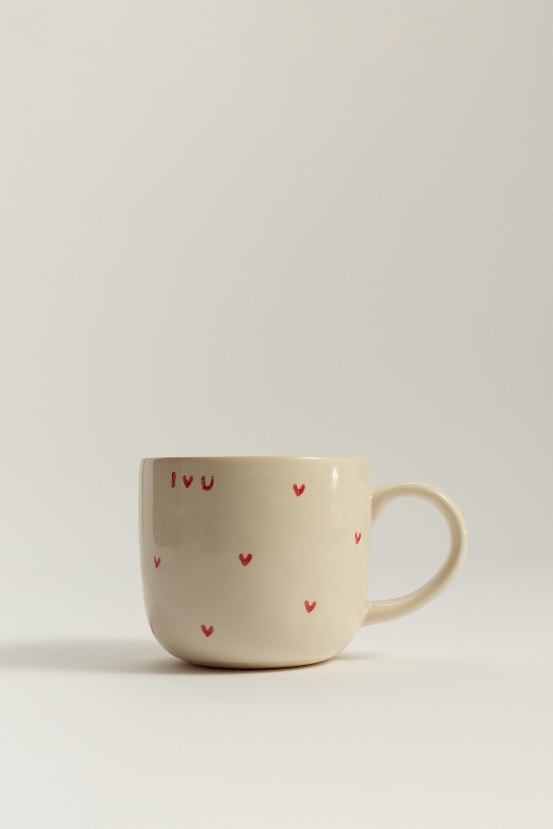 Taza corazones 13,6 cm