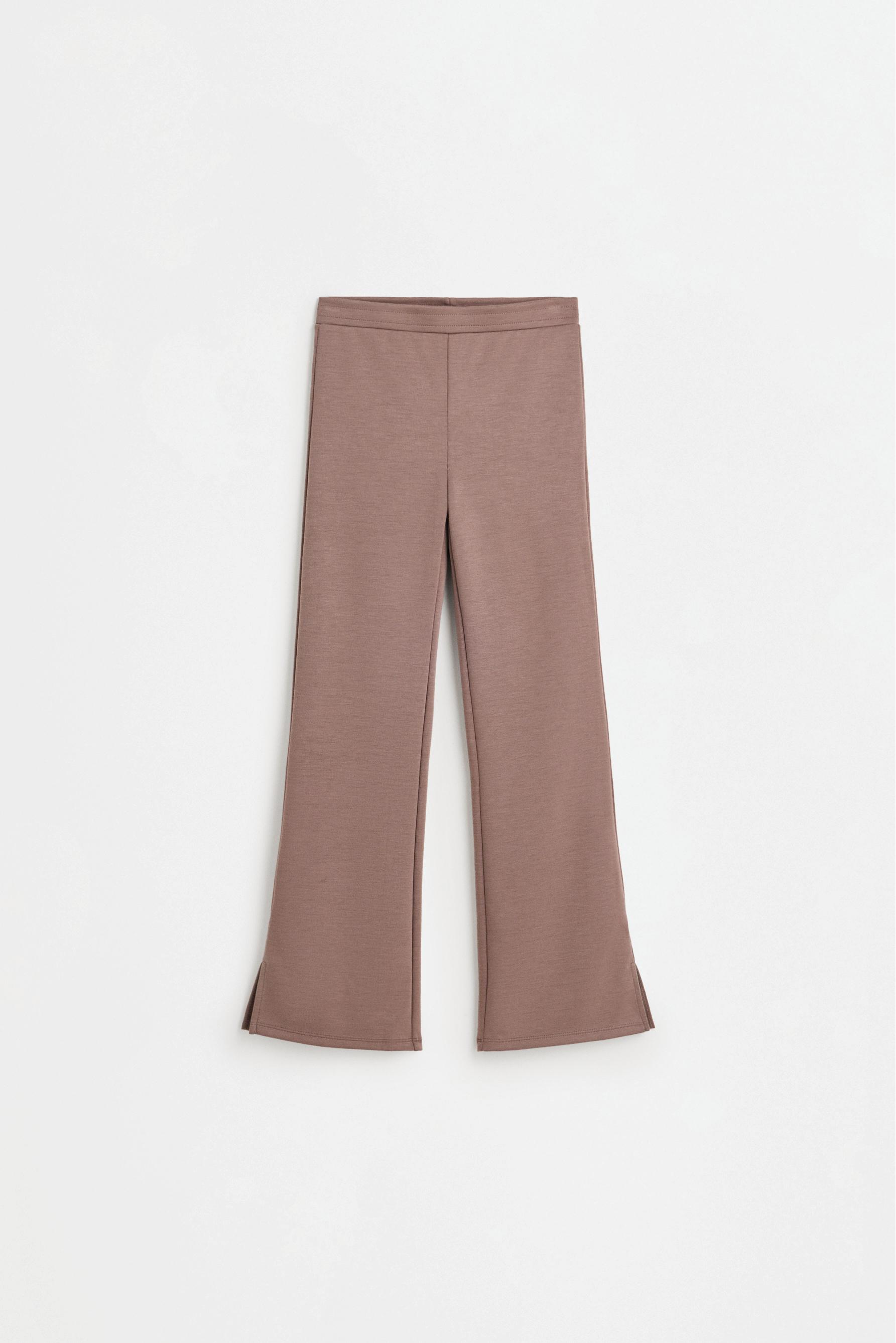 Bell bottom trousers with splits — MINK