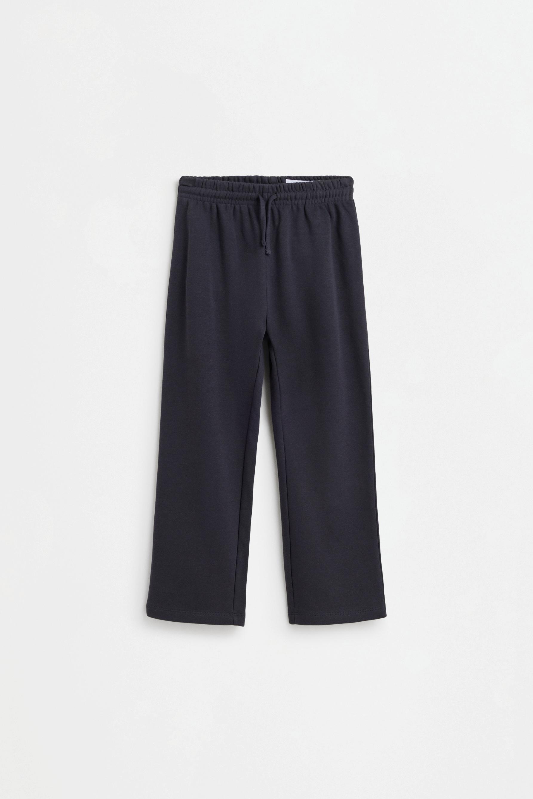 Straight plush trousers — ANTHRACITE GREY