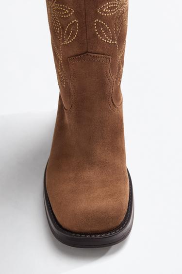 Western topstitched boot — LEATHER 3