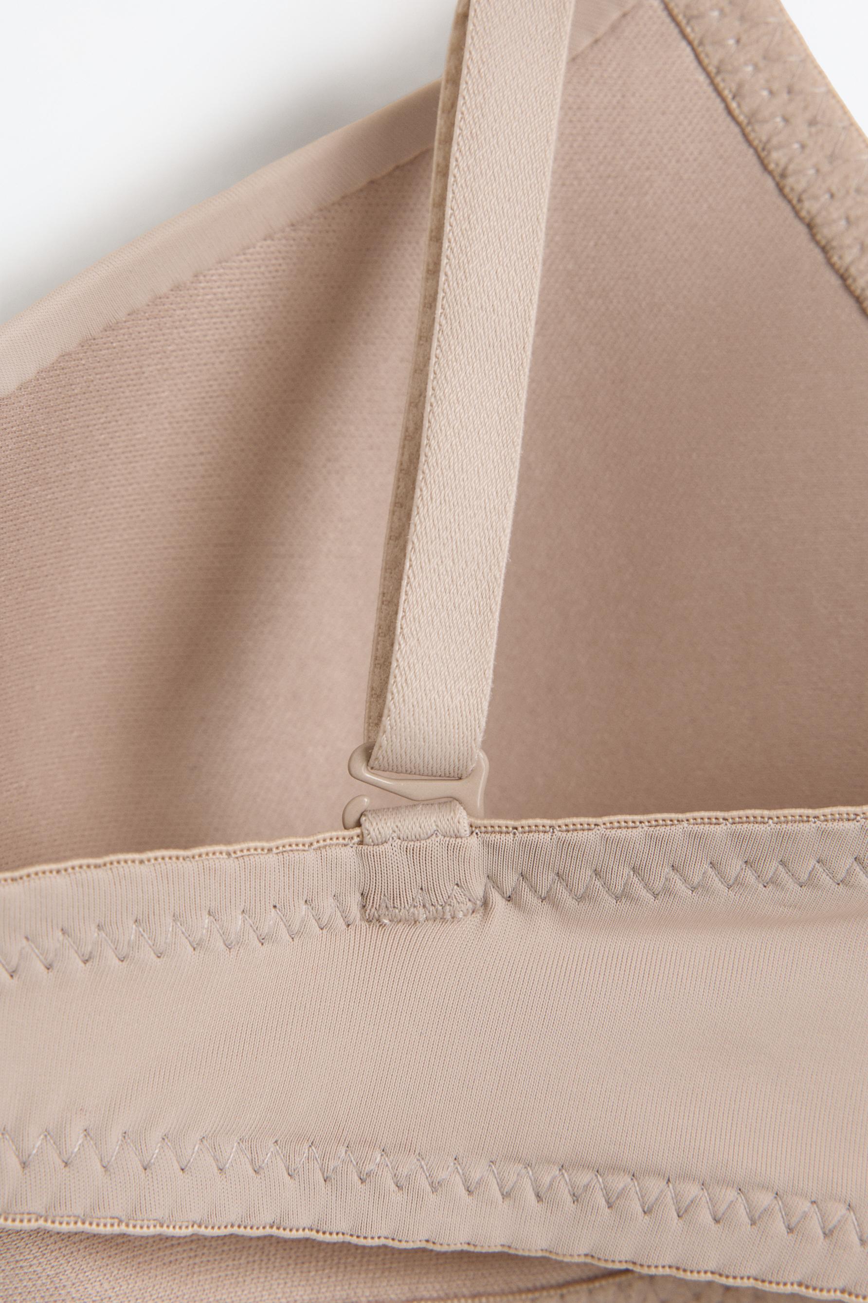 Microfibre pre-shaped bra — BROWN