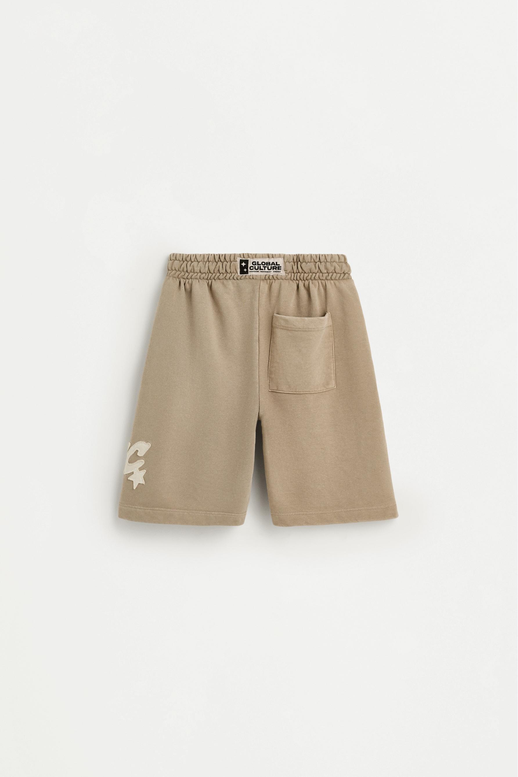 Plush Bermuda shorts with patch — OCHRE