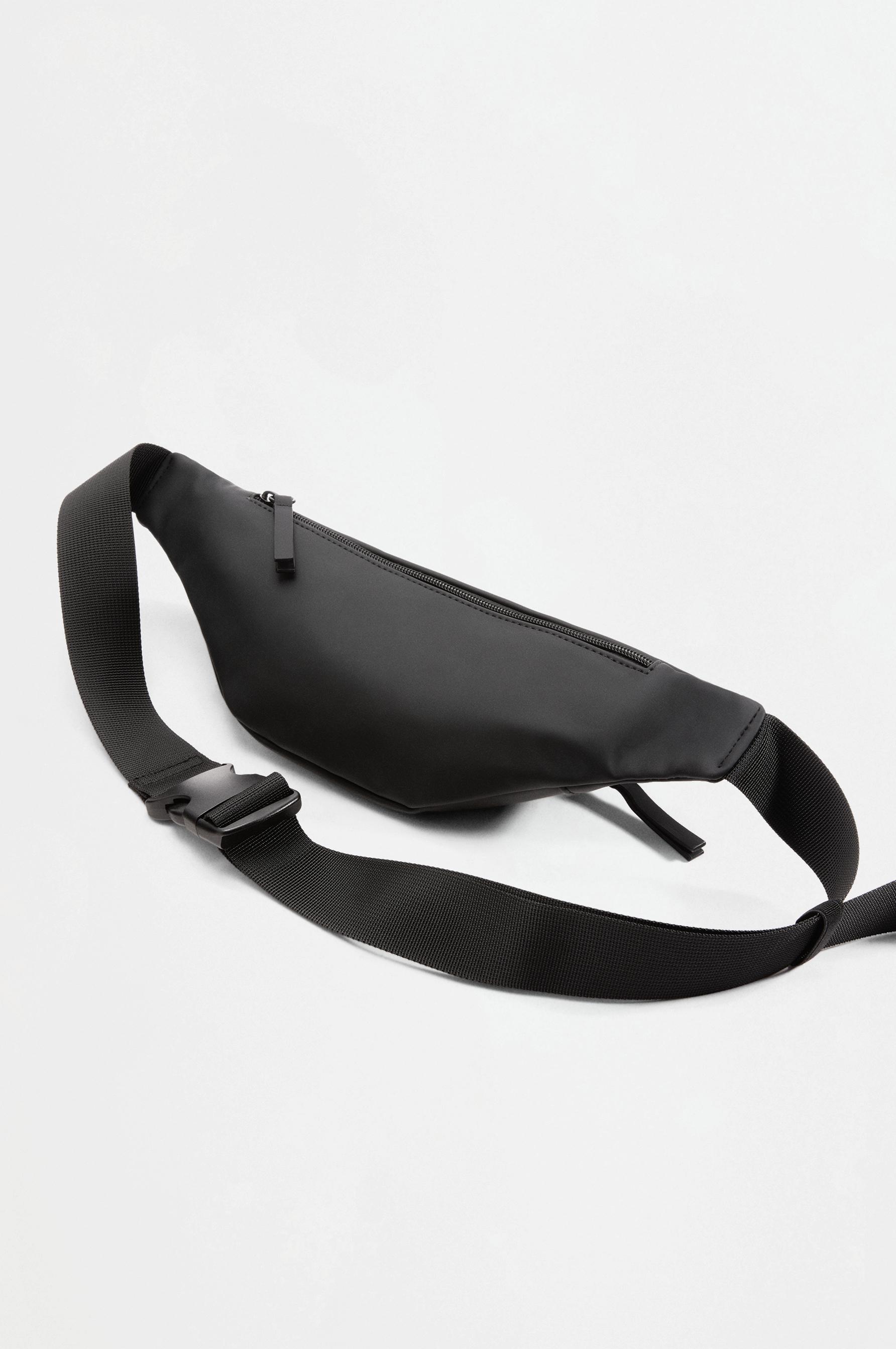 Rubberized belt bag — BLACK