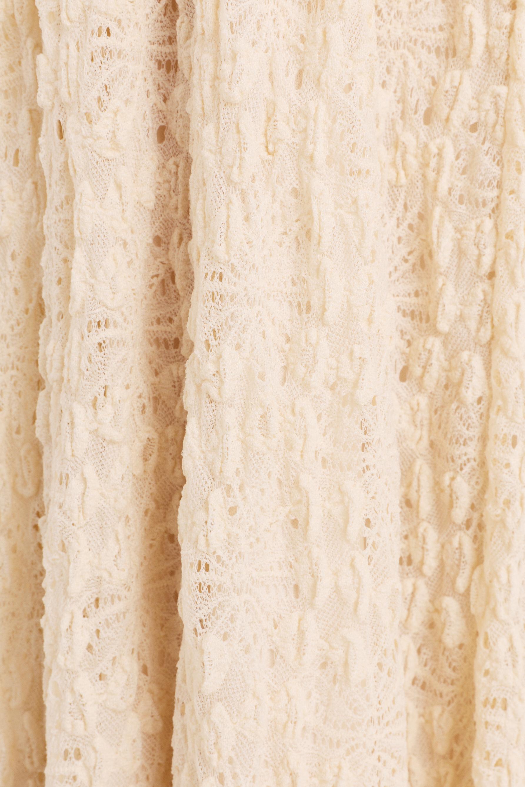 Lace midi skirt — ECRU