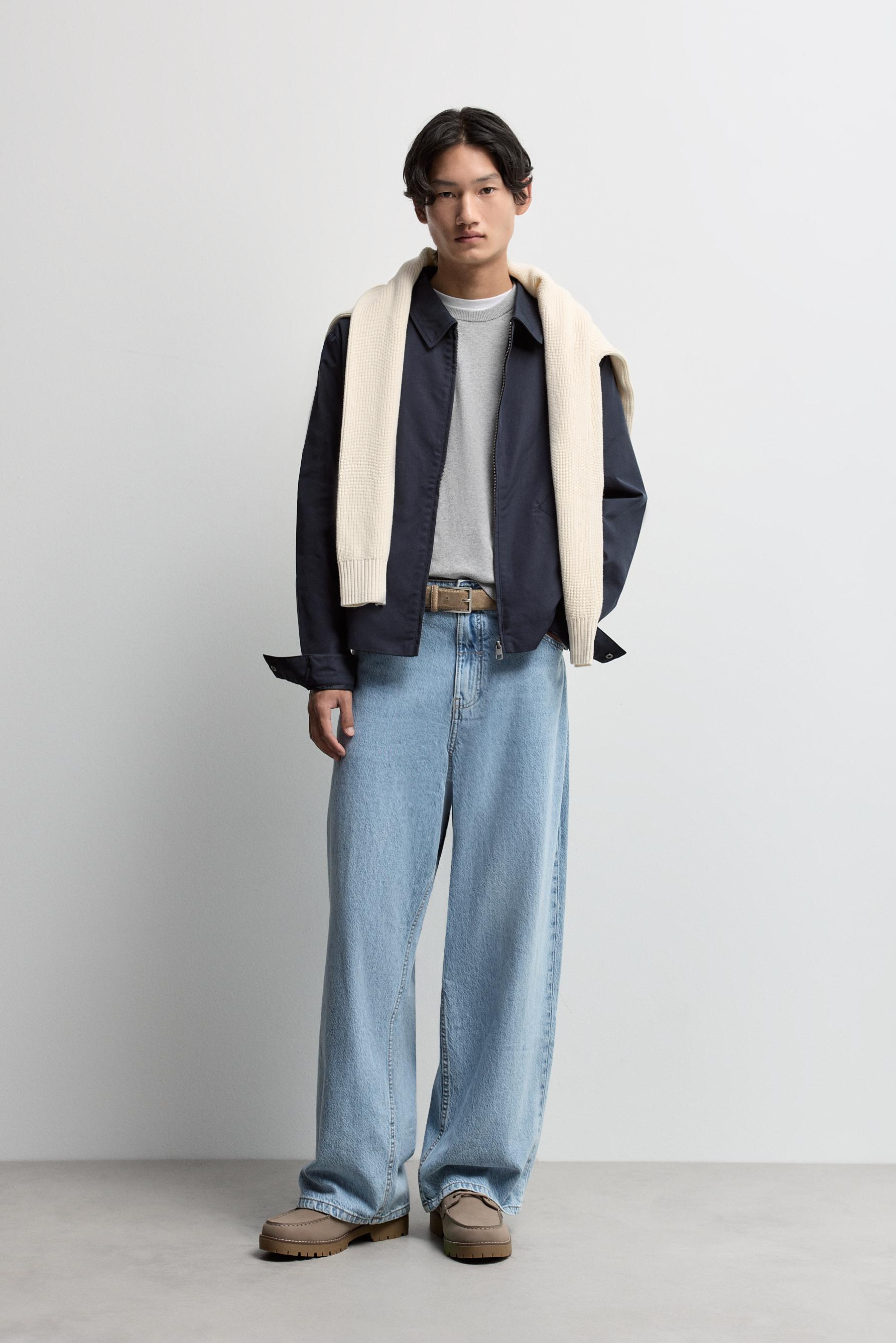 Shirt-collar jacket — NAVY
