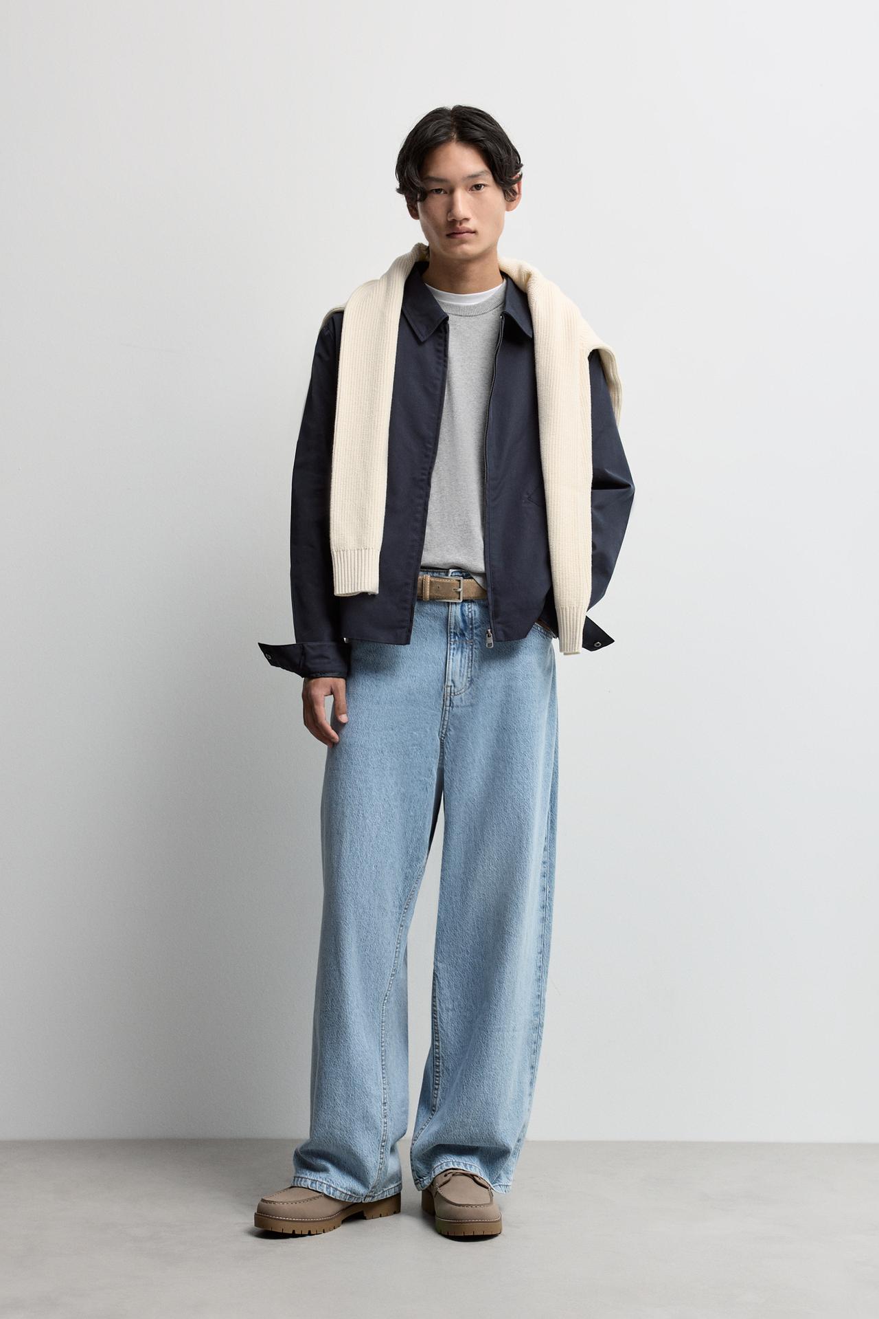 Shirt-collar jacket — NAVY