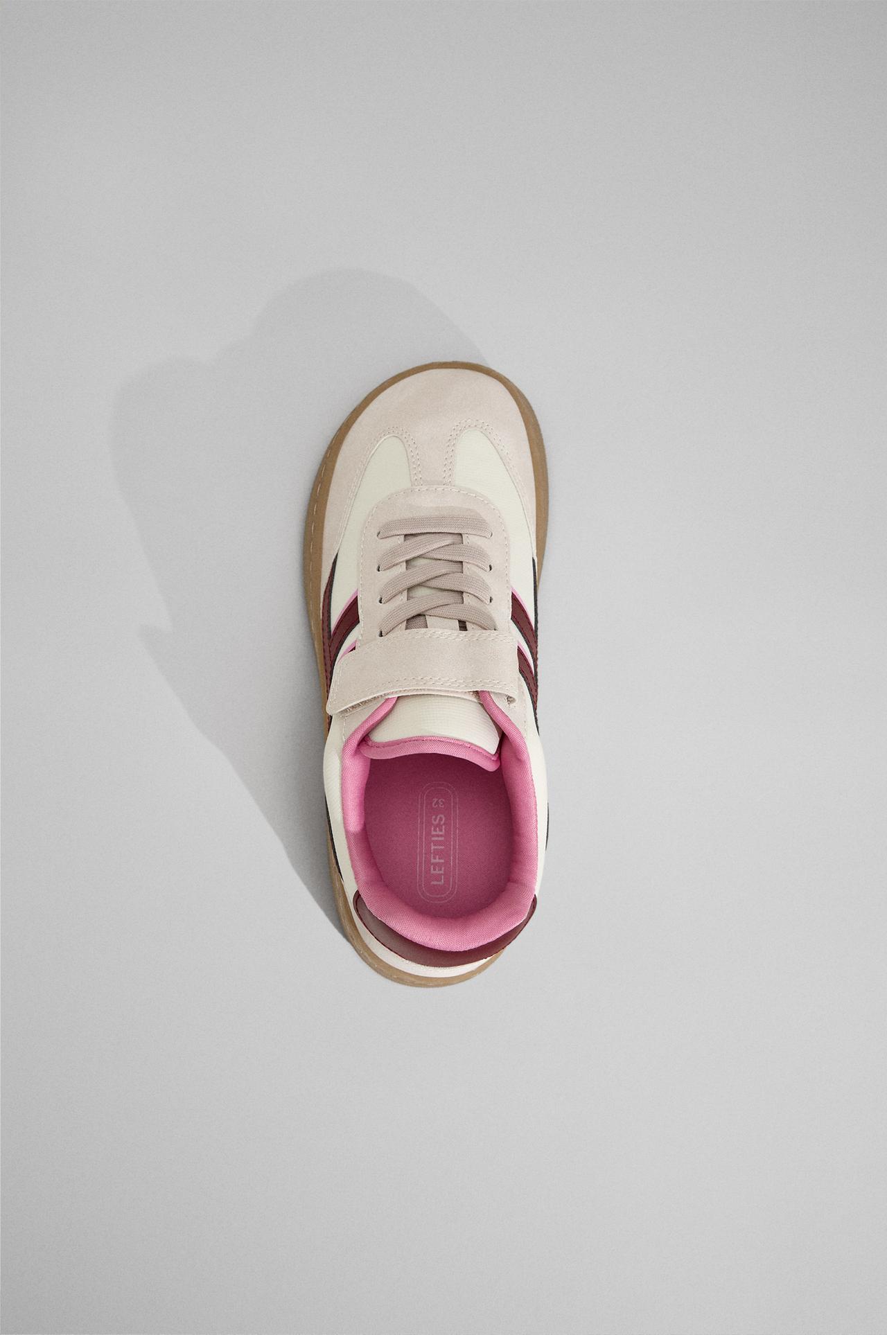 Barefoot mixed-material sneakers — ECRU