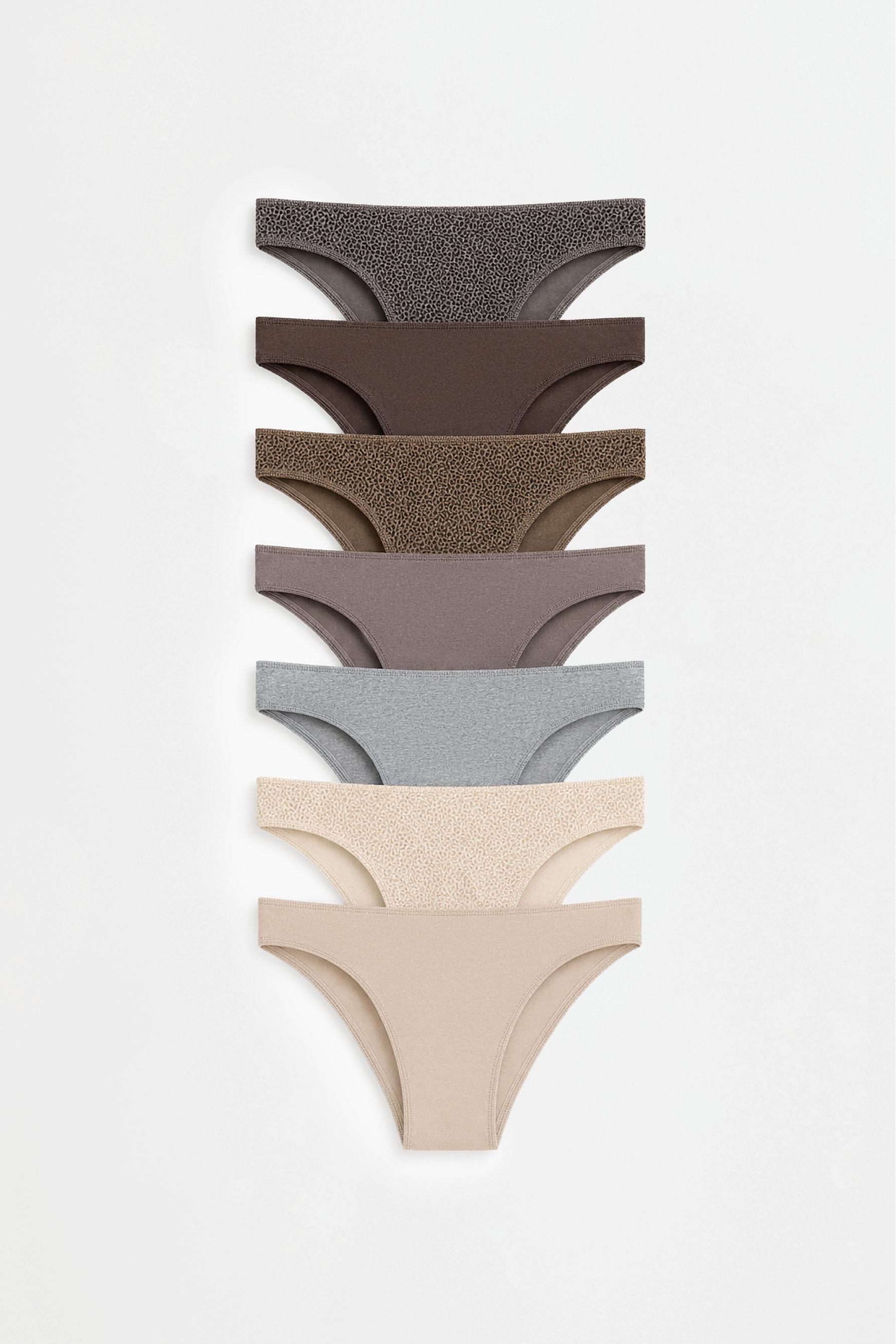 7-pack of Brazilian briefs — BROWN