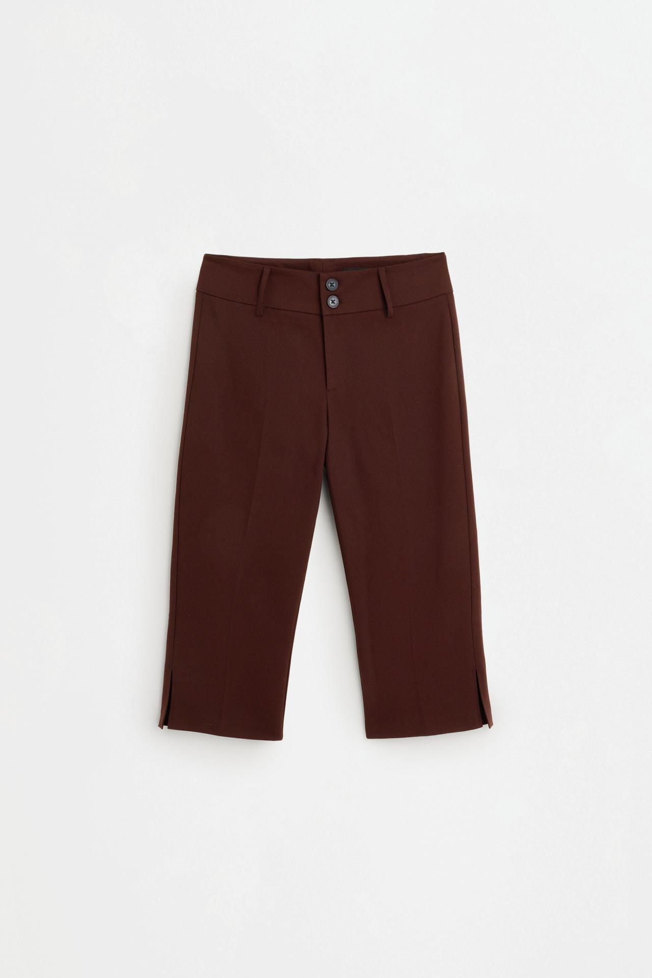 Two-button capris — CHOCOLATE