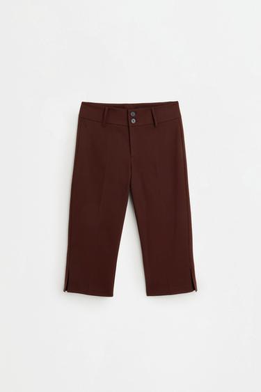 Two-button capris — CHOCOLATE 6