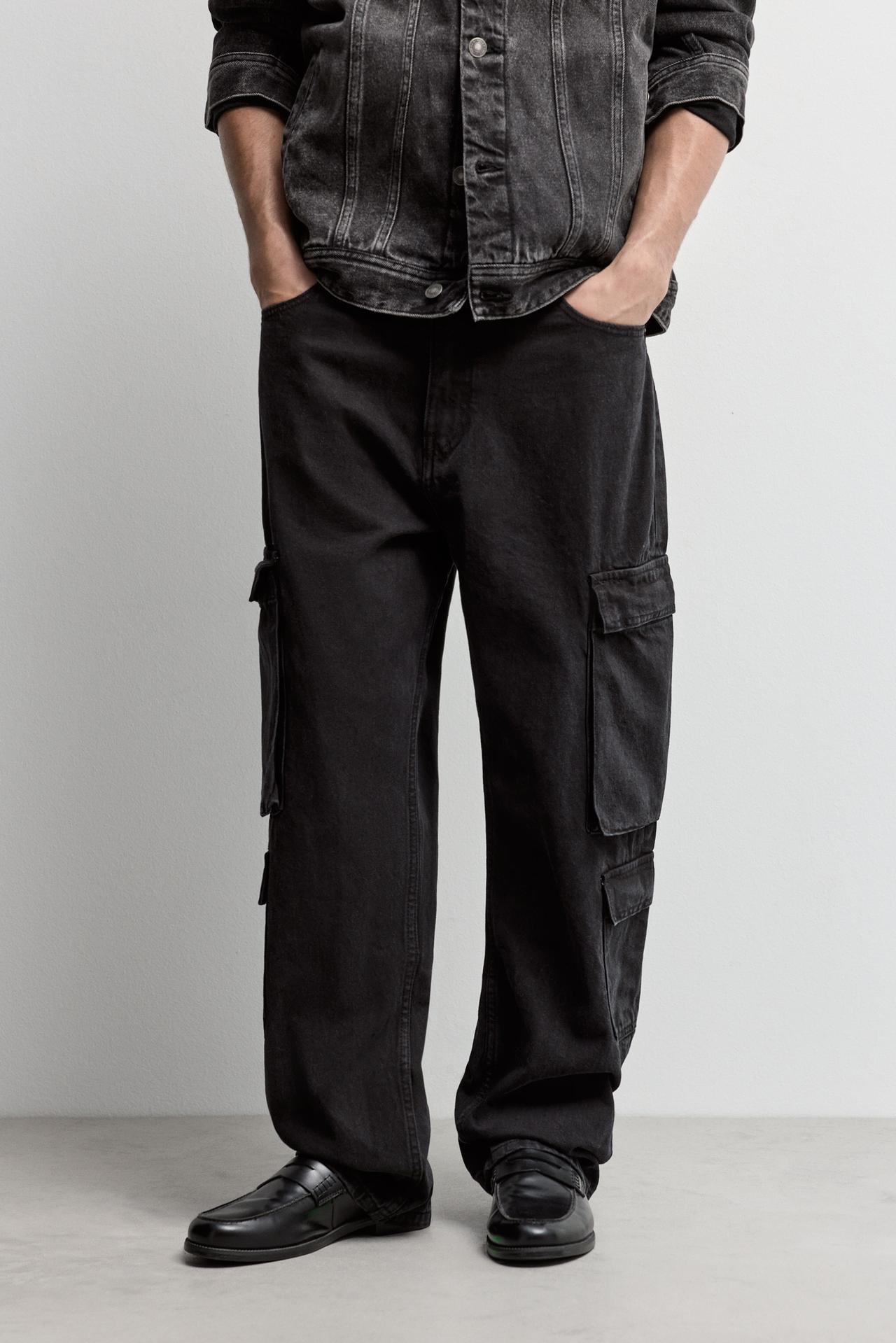 Multipocket baggy jeans — FADED BLACK