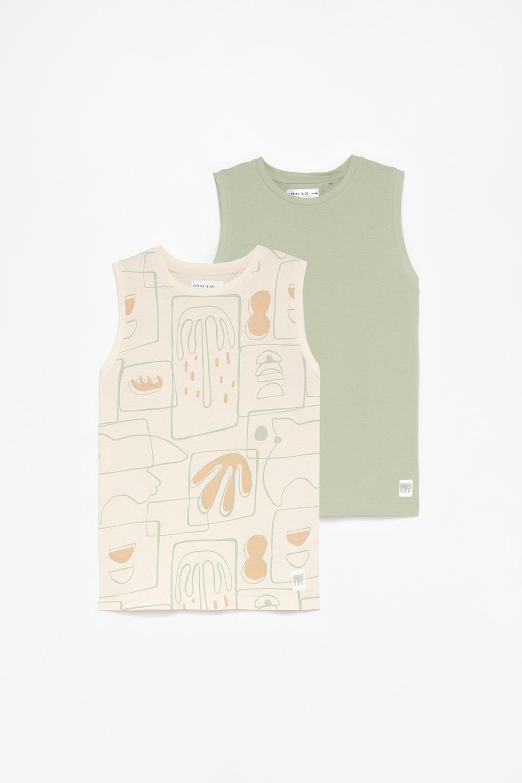 Pack 2 camisetas sin mangas combinadas