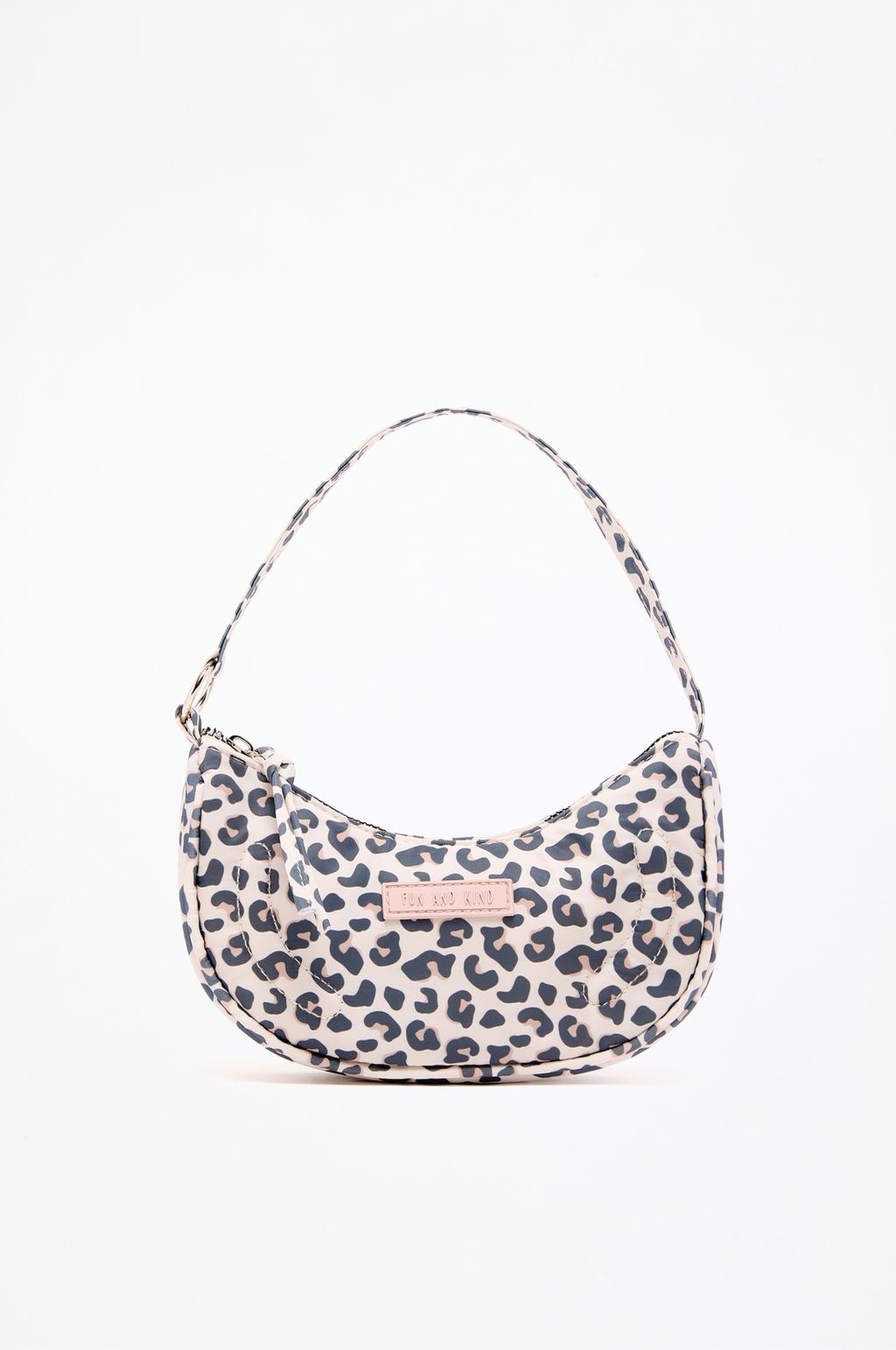 Animal print shoulder bag