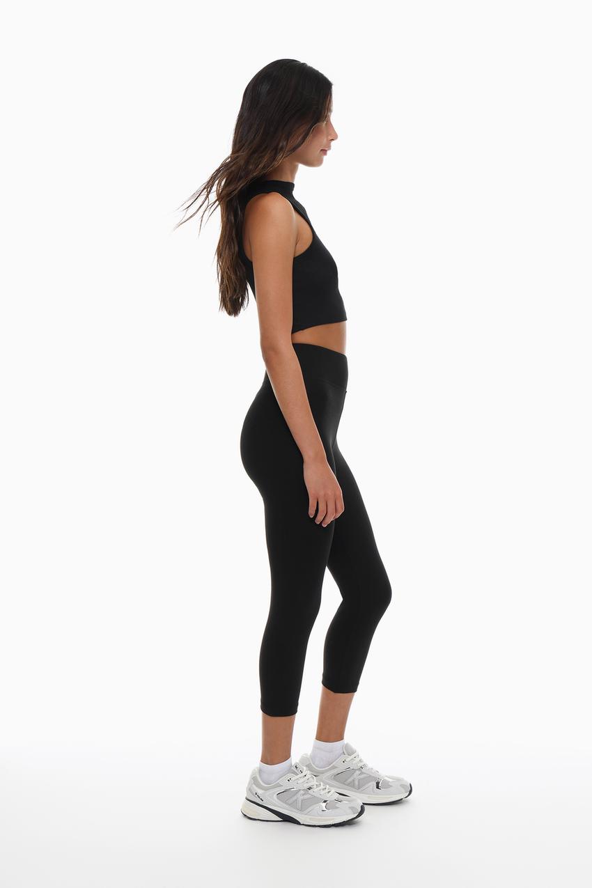 Efecto Piel Mallas Ciclista Lefties Pantalones Cortos Mujer Para
