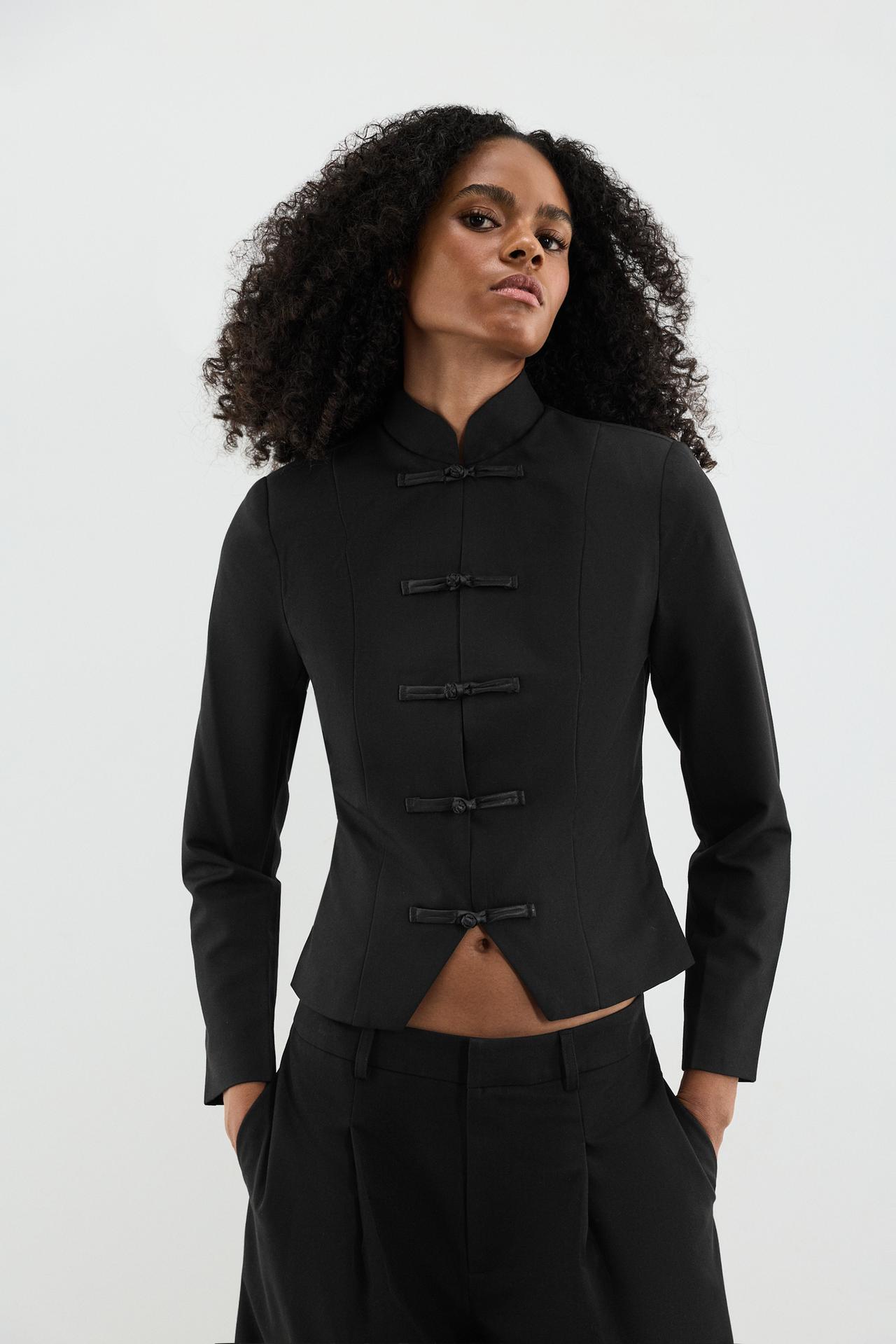 Toggle blazer — BLACK